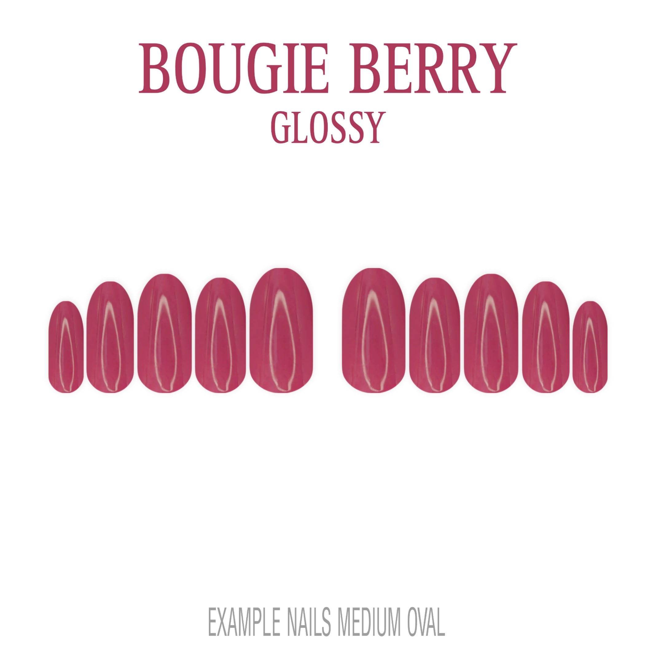 Bougie Berry pink berry press-on nails
