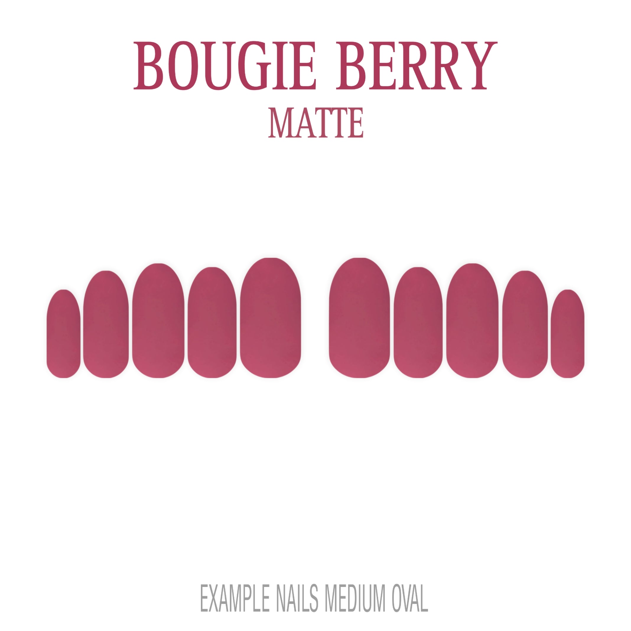 Bougie Berry pink berry press-on nails