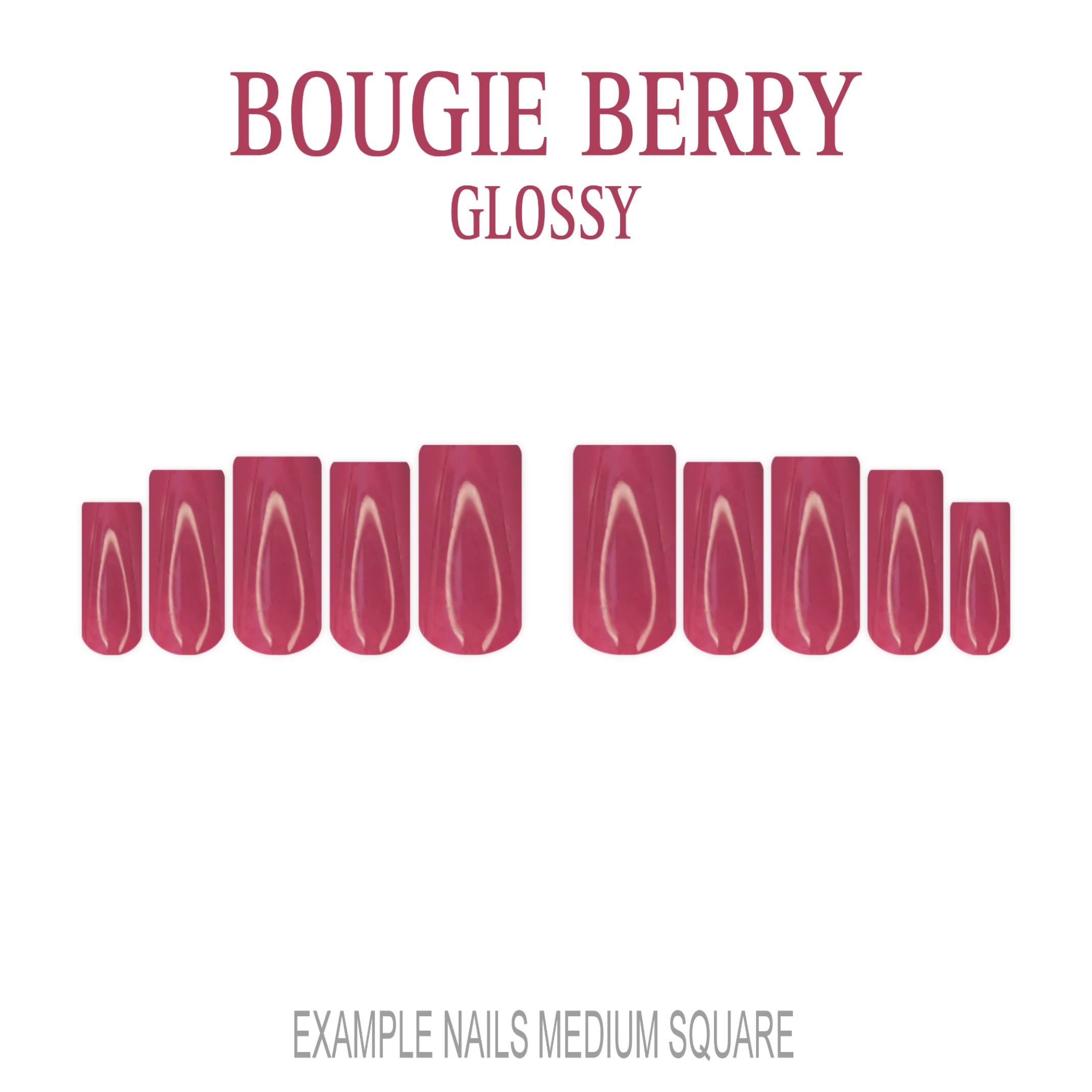 Bougie Berry pink berry press-on nails