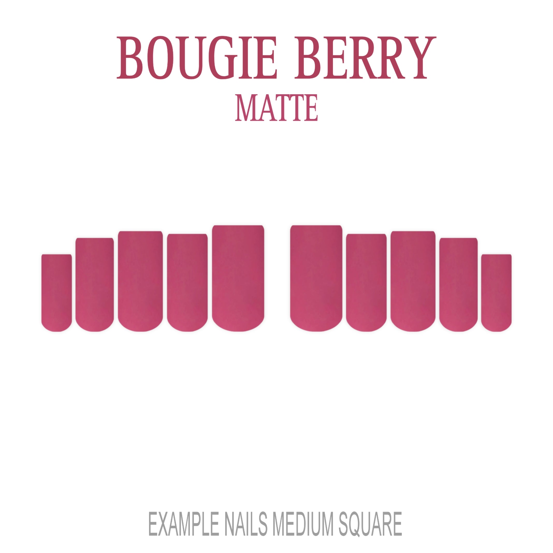 Bougie Berry pink berry press-on nails