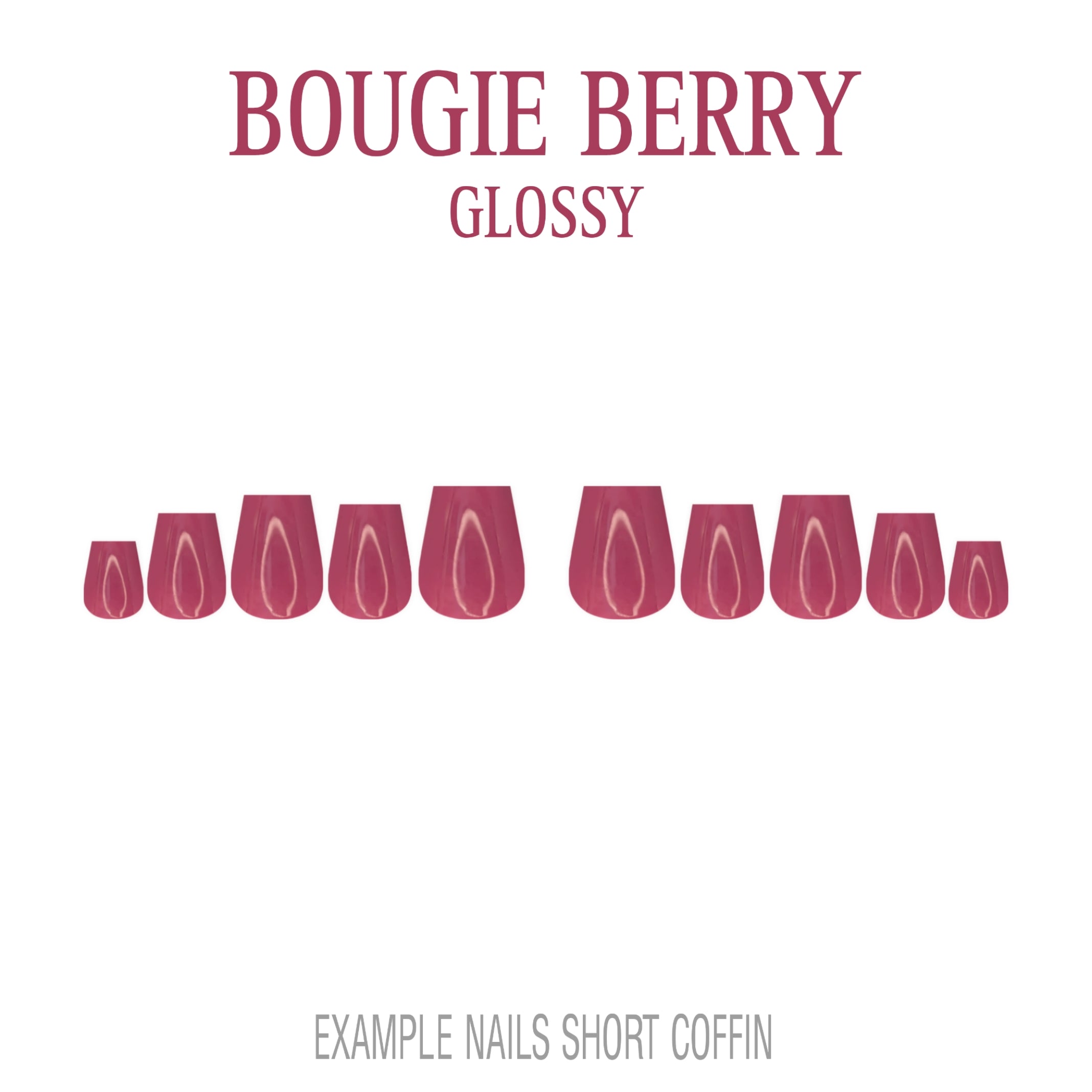 Bougie Berry pink berry press-on nails