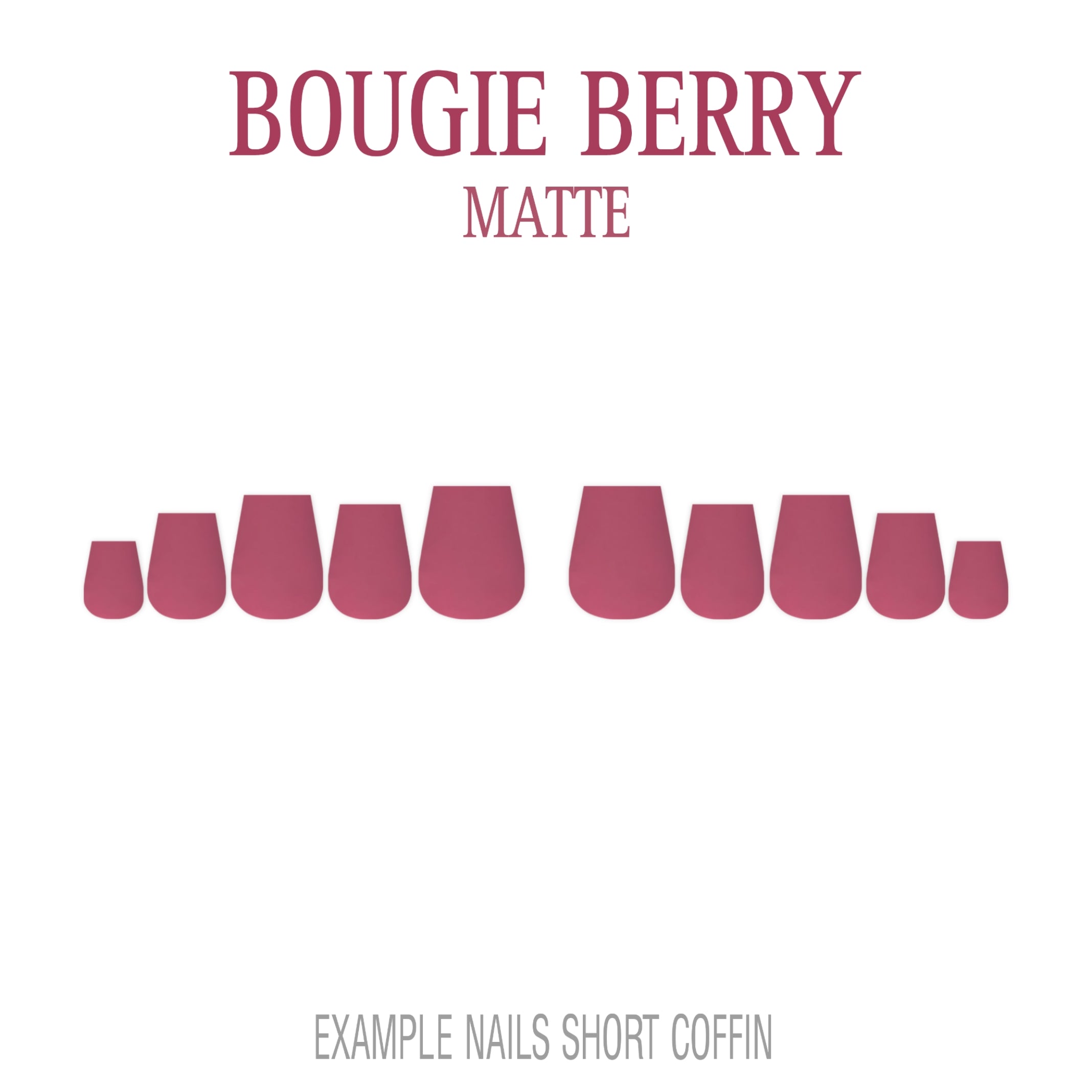Bougie Berry pink berry press-on nails