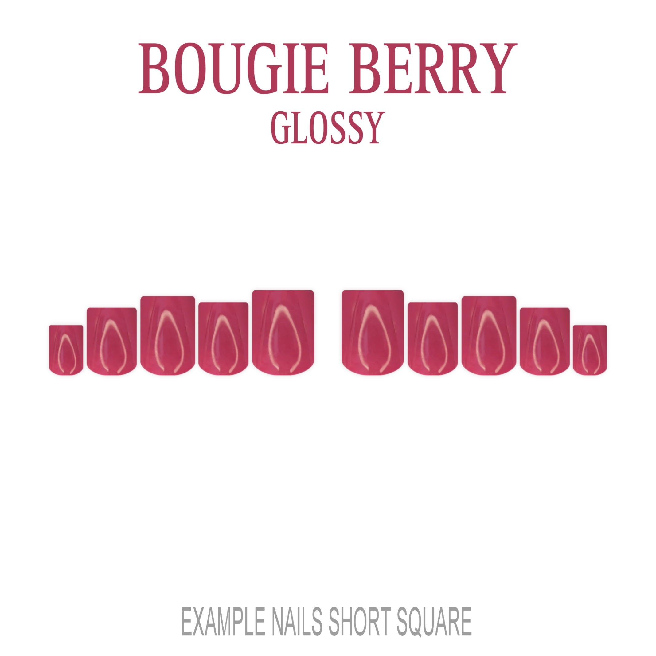 Bougie Berry pink berry press-on nails