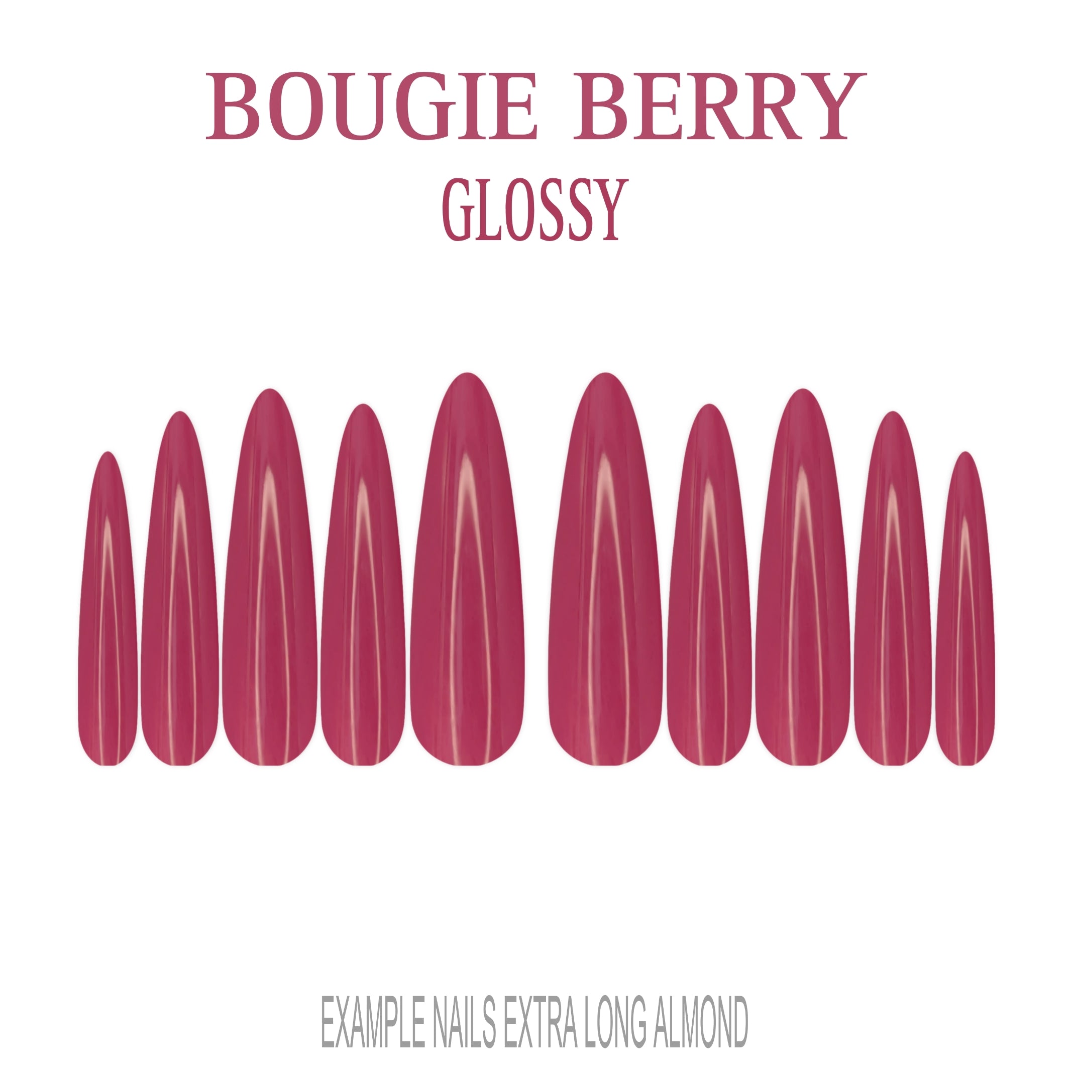 Bougie Berry pink berry press-on nails