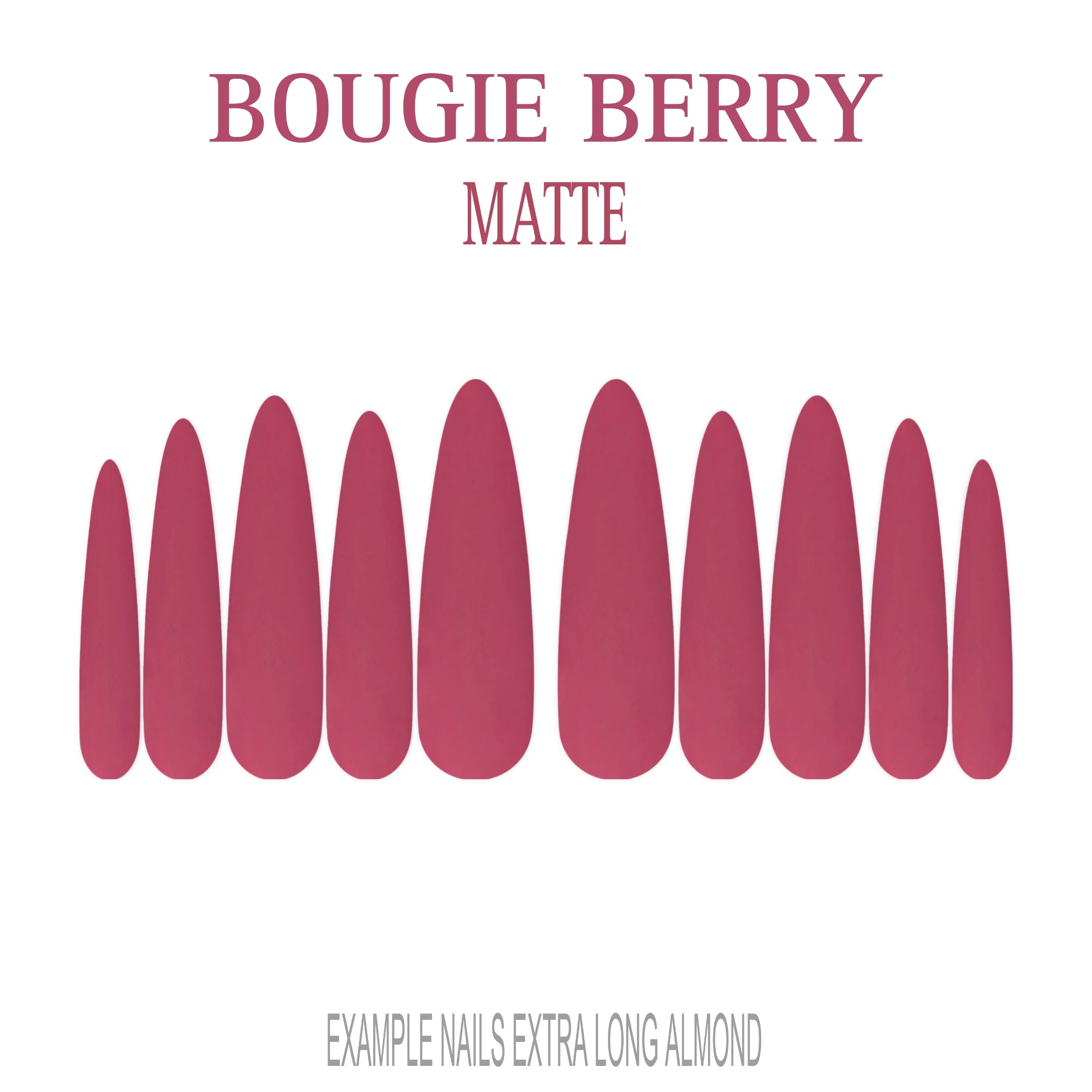 Bougie Berry pink berry press-on nails