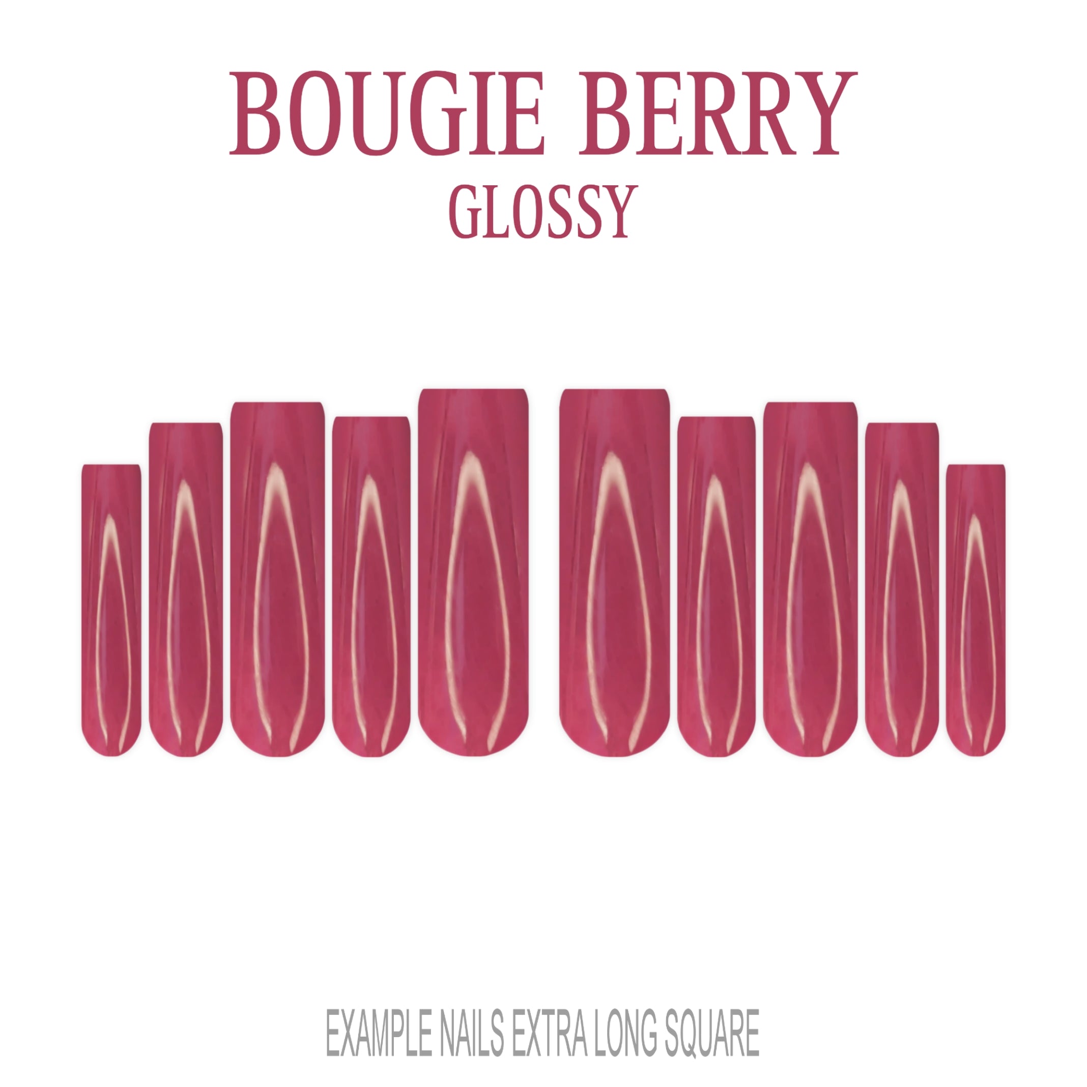 Bougie Berry pink berry press-on nails