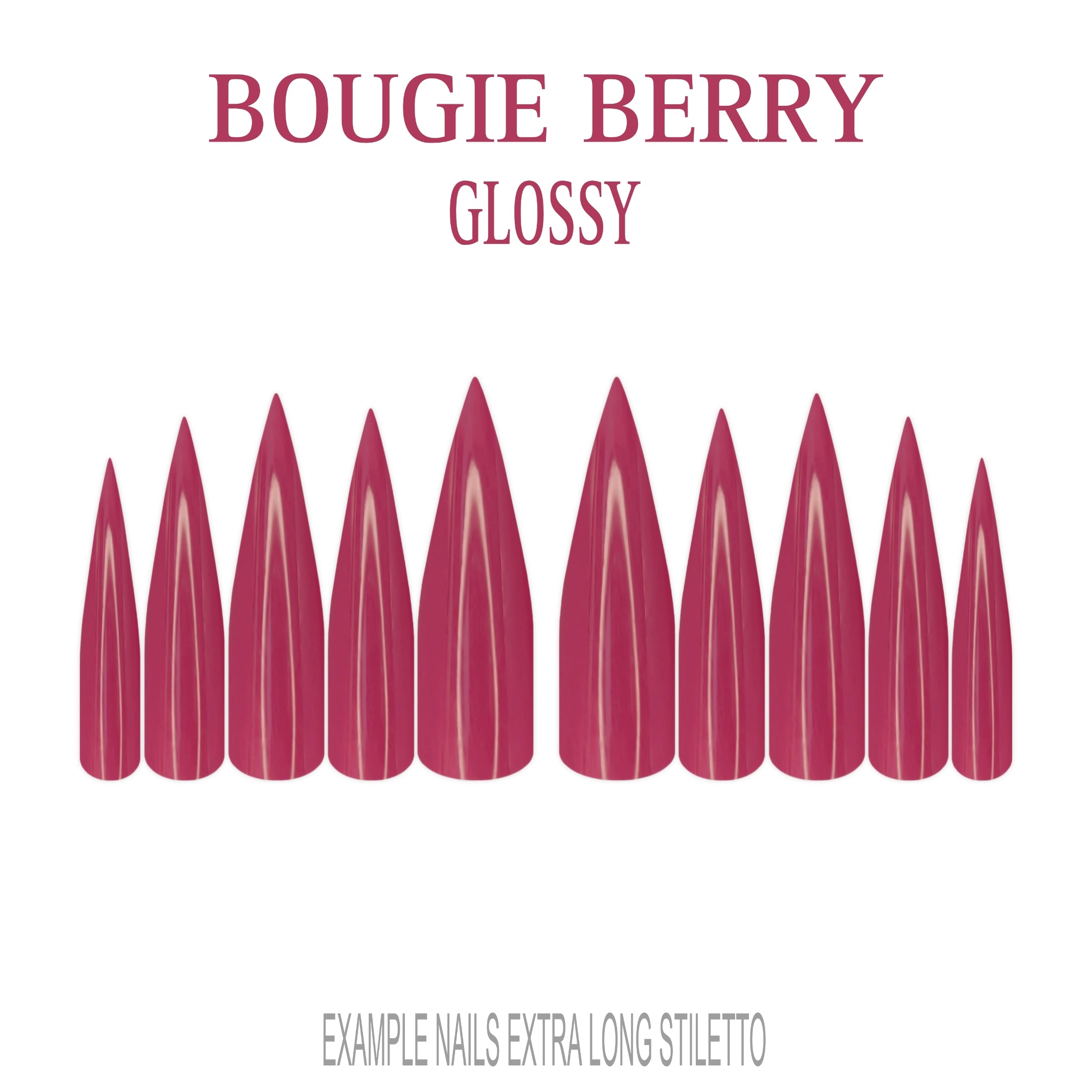 Bougie Berry pink berry press-on nails
