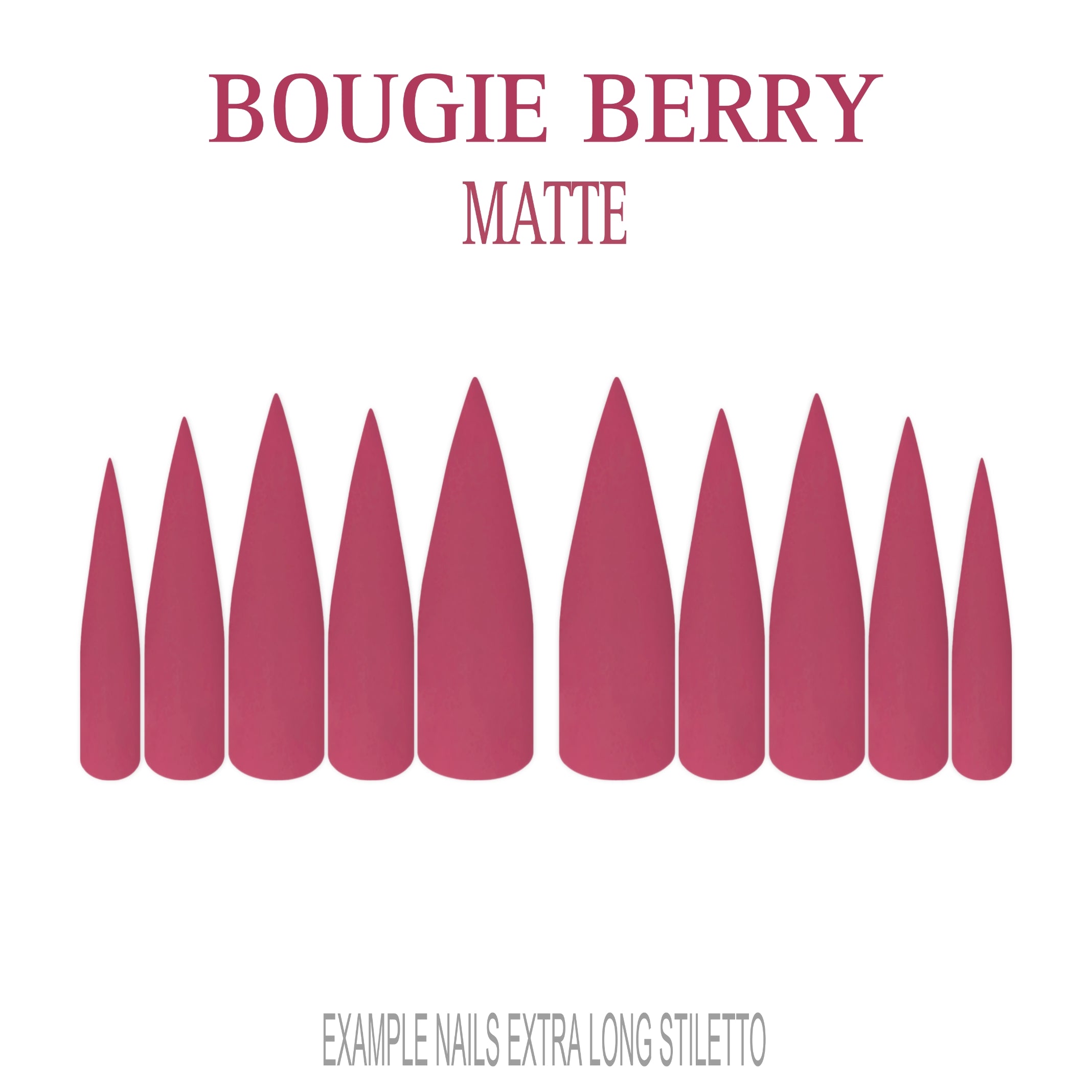 Bougie Berry pink berry press-on nails