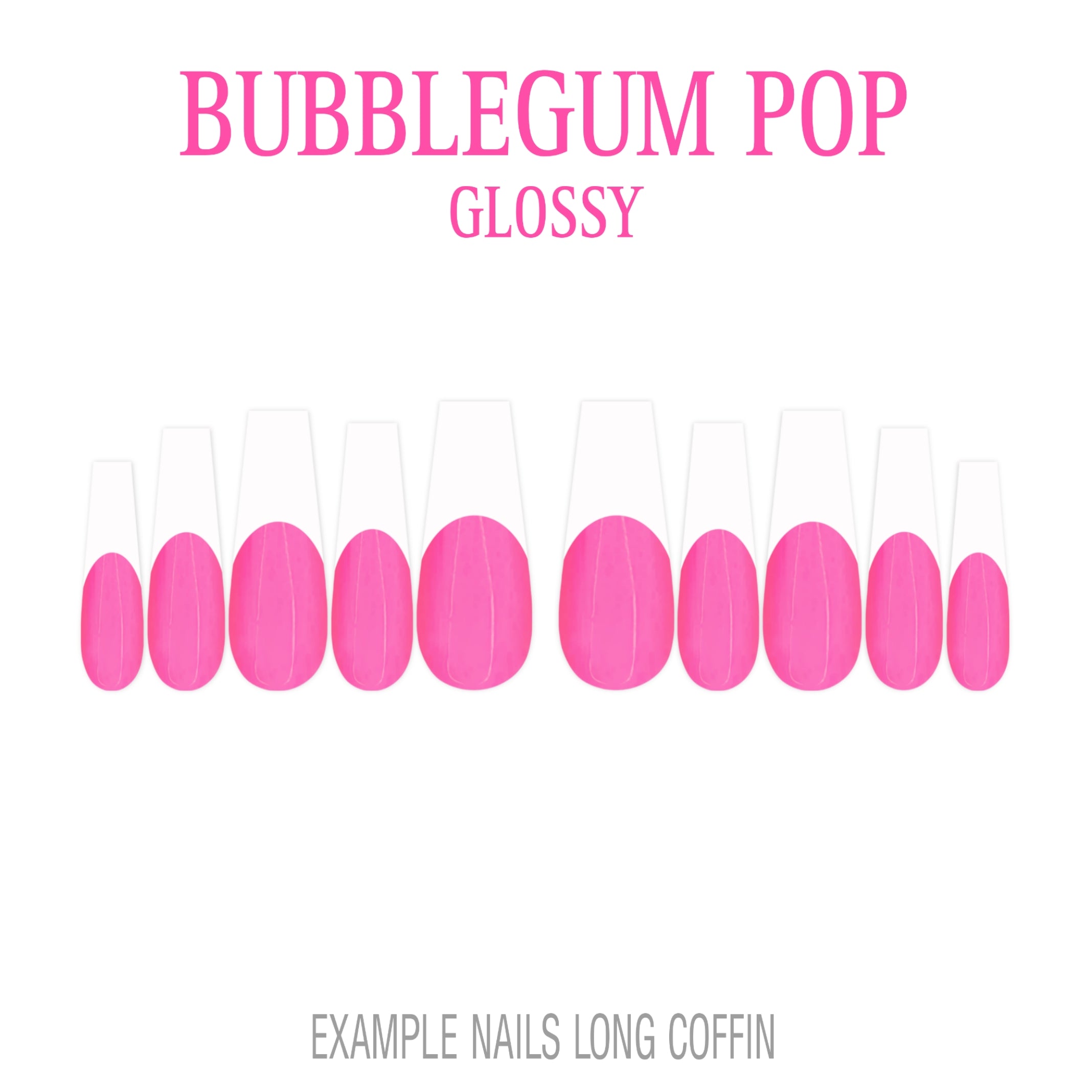 Bubblegum Pop pink French tip press-on nails