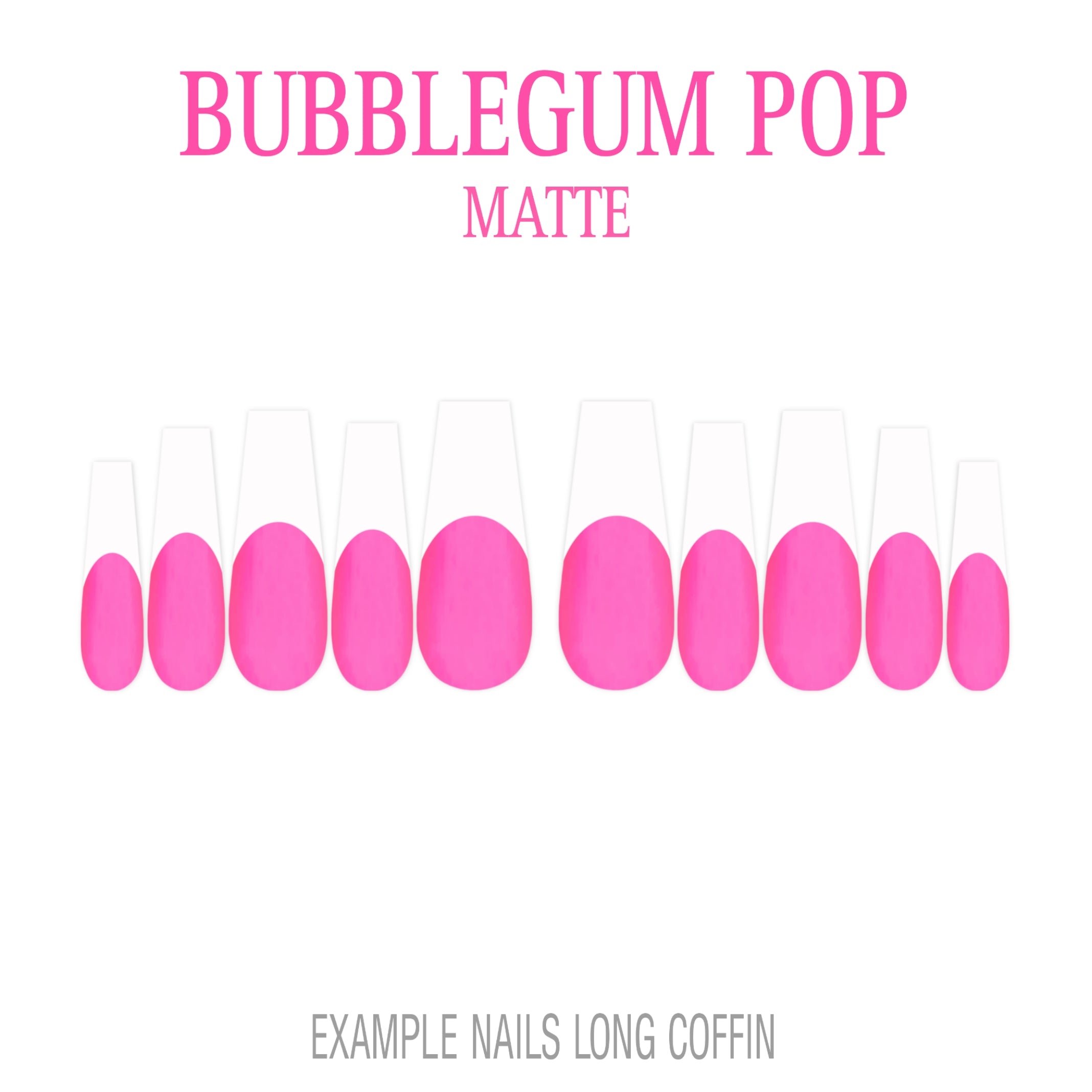 Bubblegum Pop pink French tip press-on nails