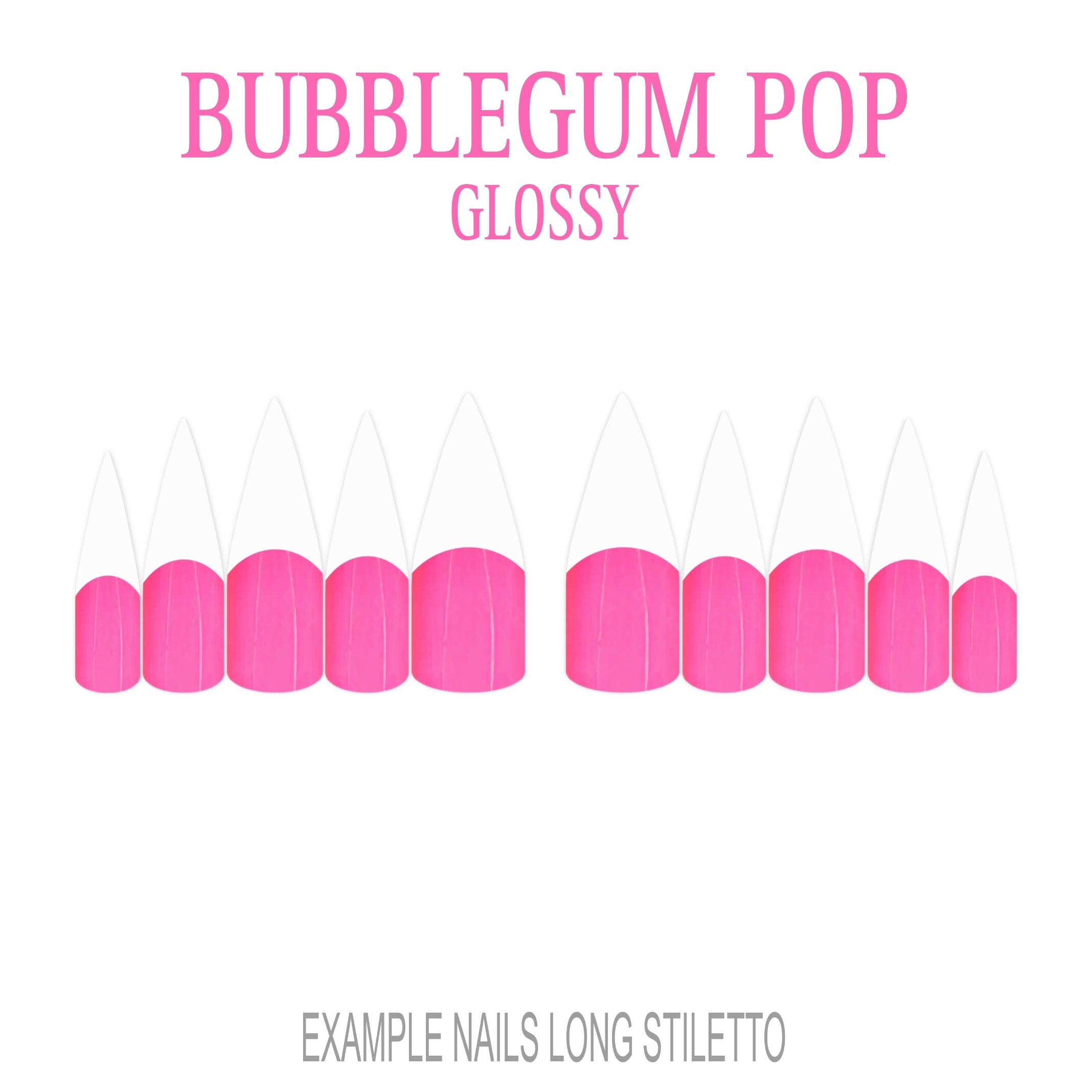 Bubblegum Pop pink French tip press-on nails