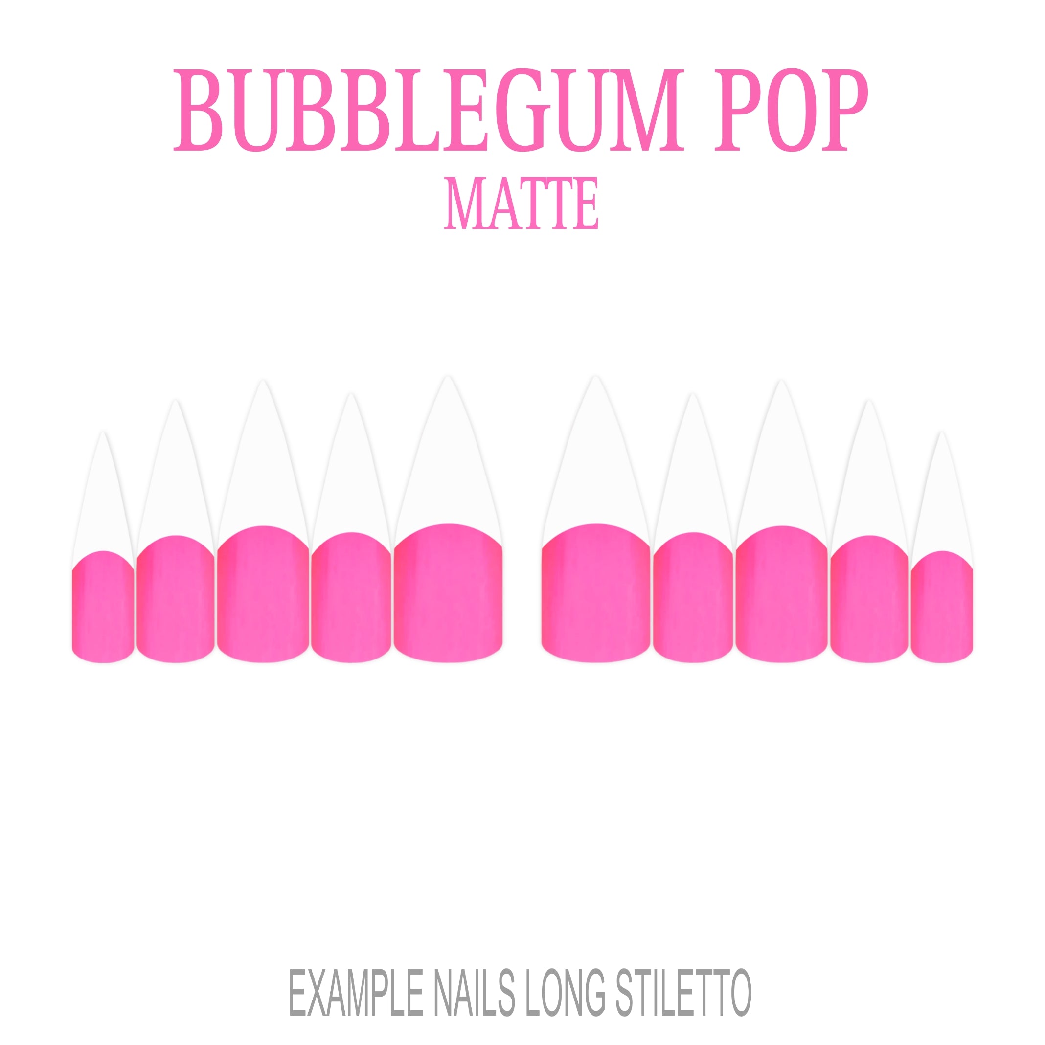 Bubblegum Pop pink French tip press-on nails