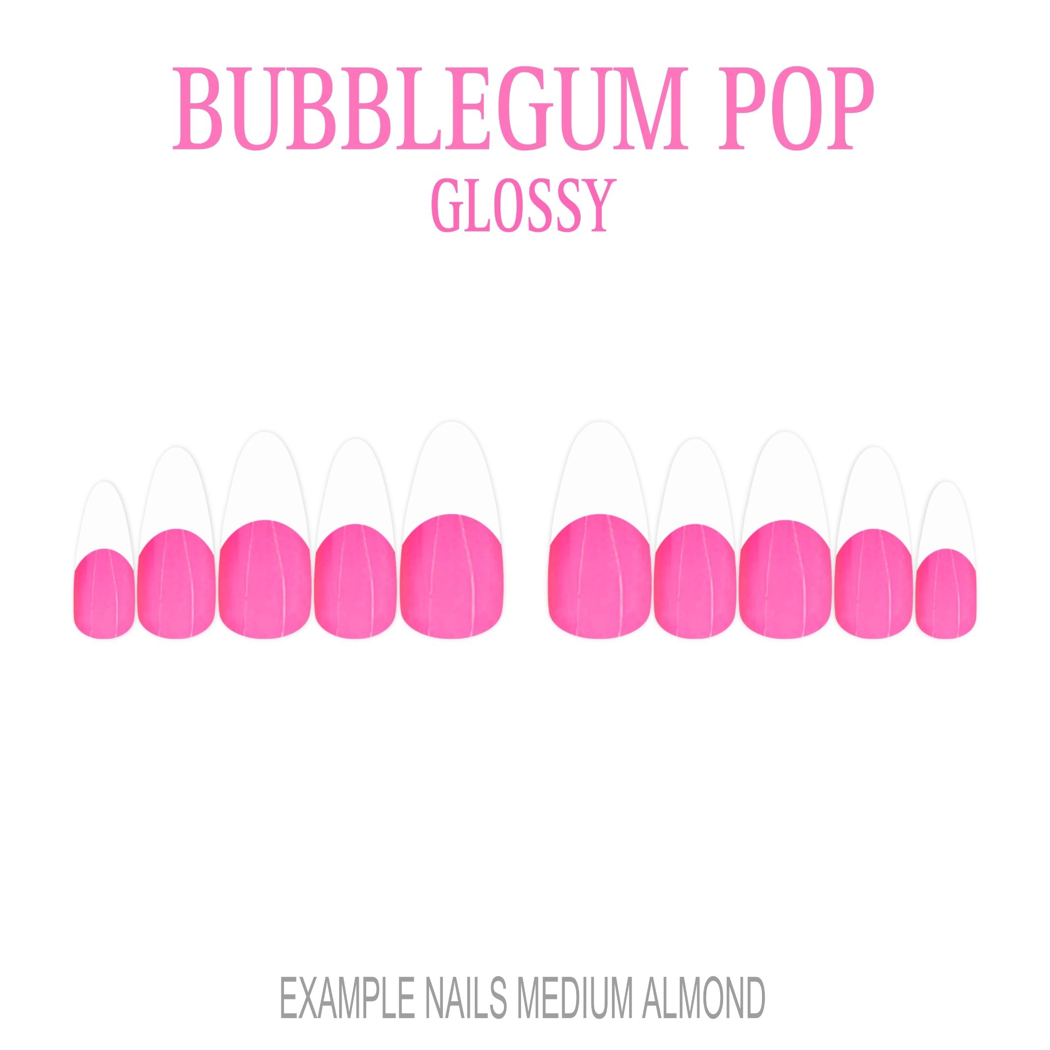 Bubblegum Pop pink French tip press-on nails