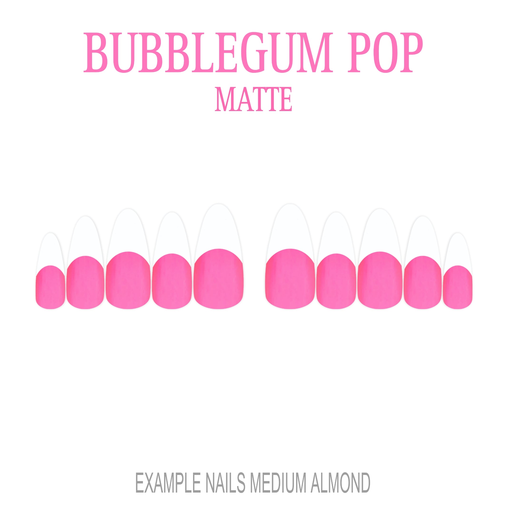 Bubblegum Pop pink French tip press-on nails