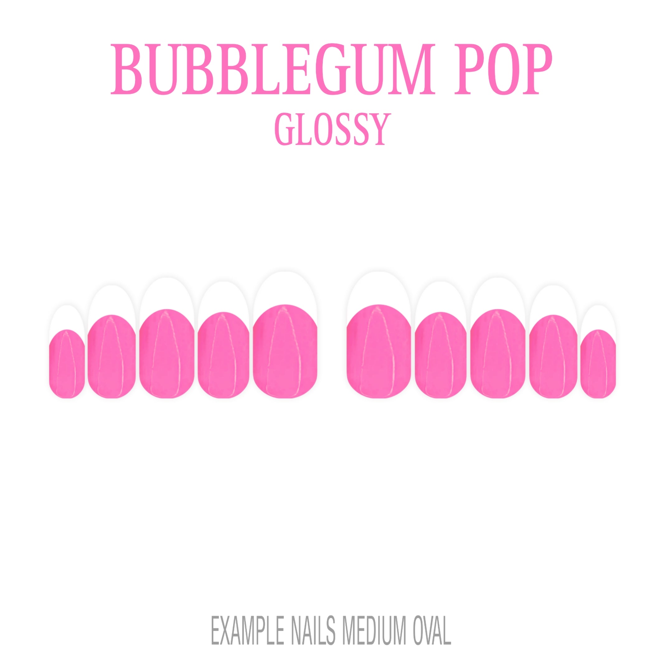 Bubblegum Pop pink French tip press-on nails