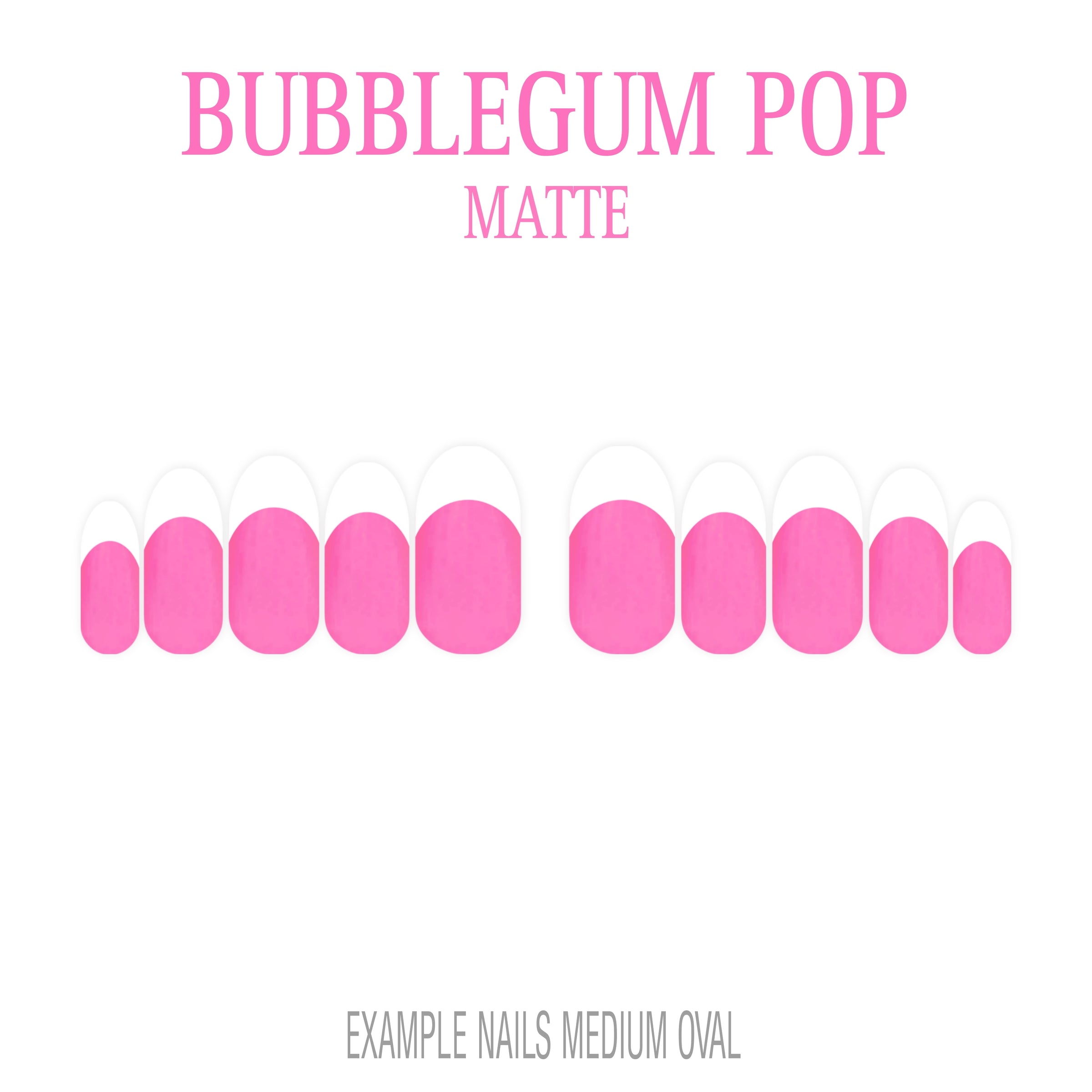 Bubblegum Pop pink French tip press-on nails
