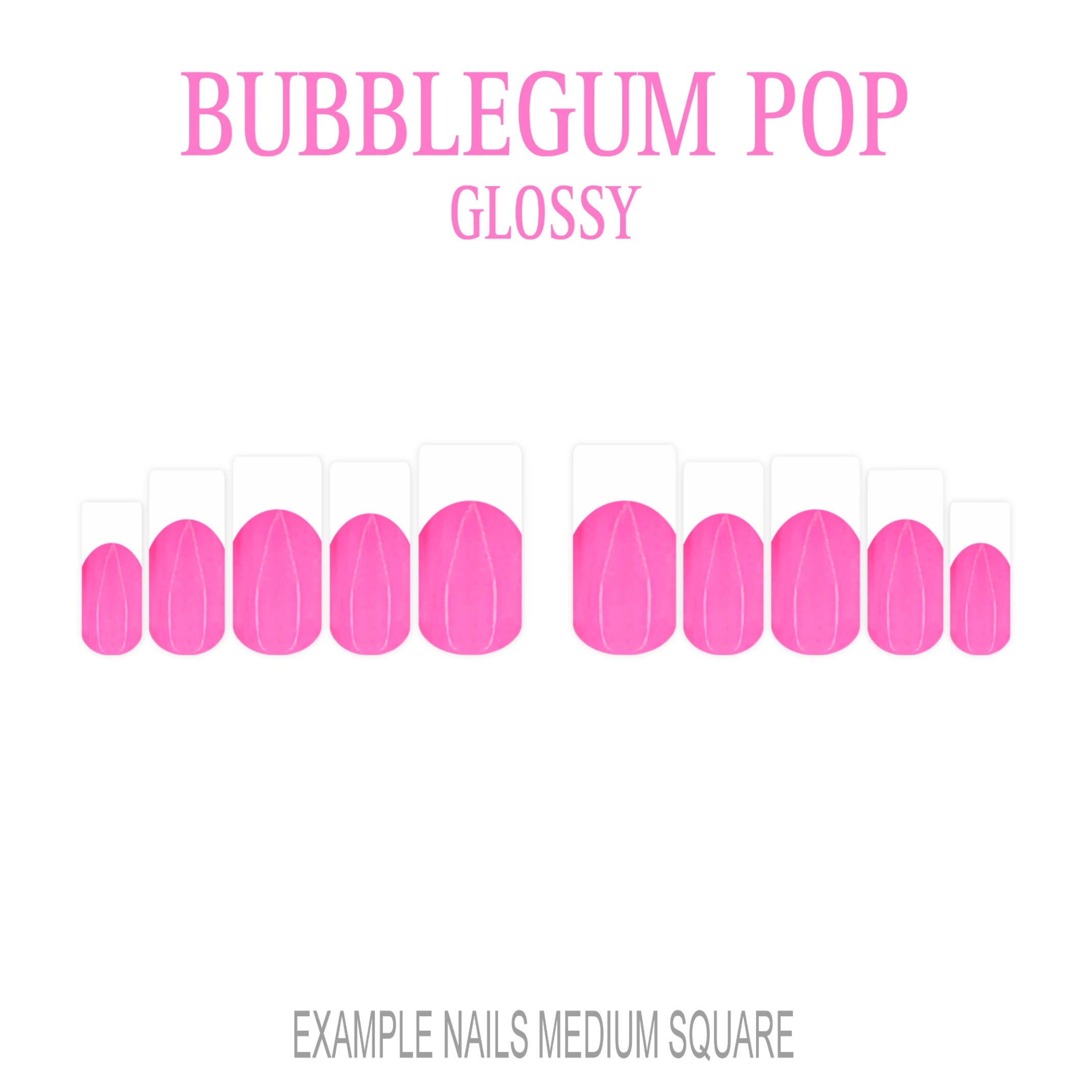 Bubblegum Pop pink French tip press-on nails