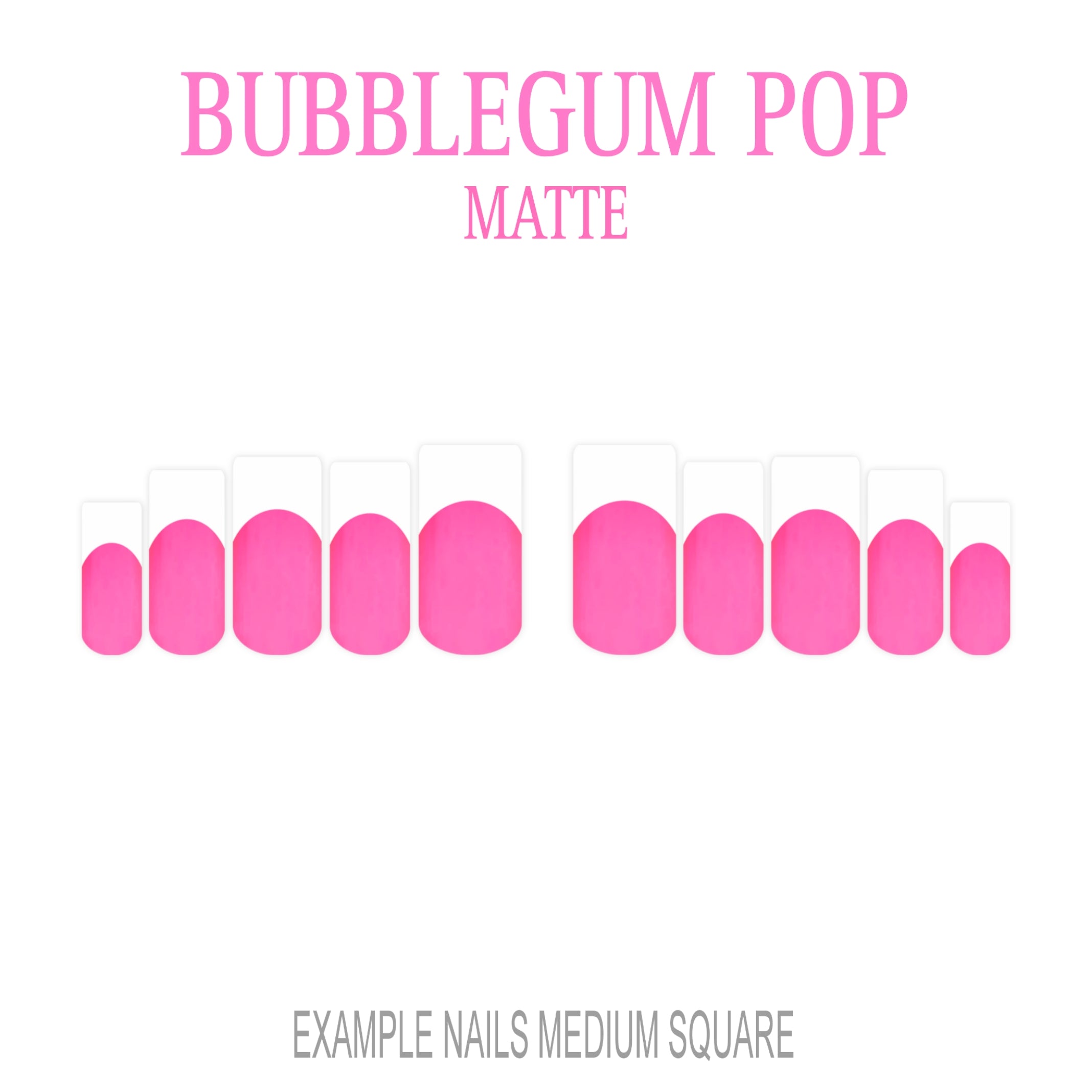 Bubblegum Pop pink French tip press-on nails