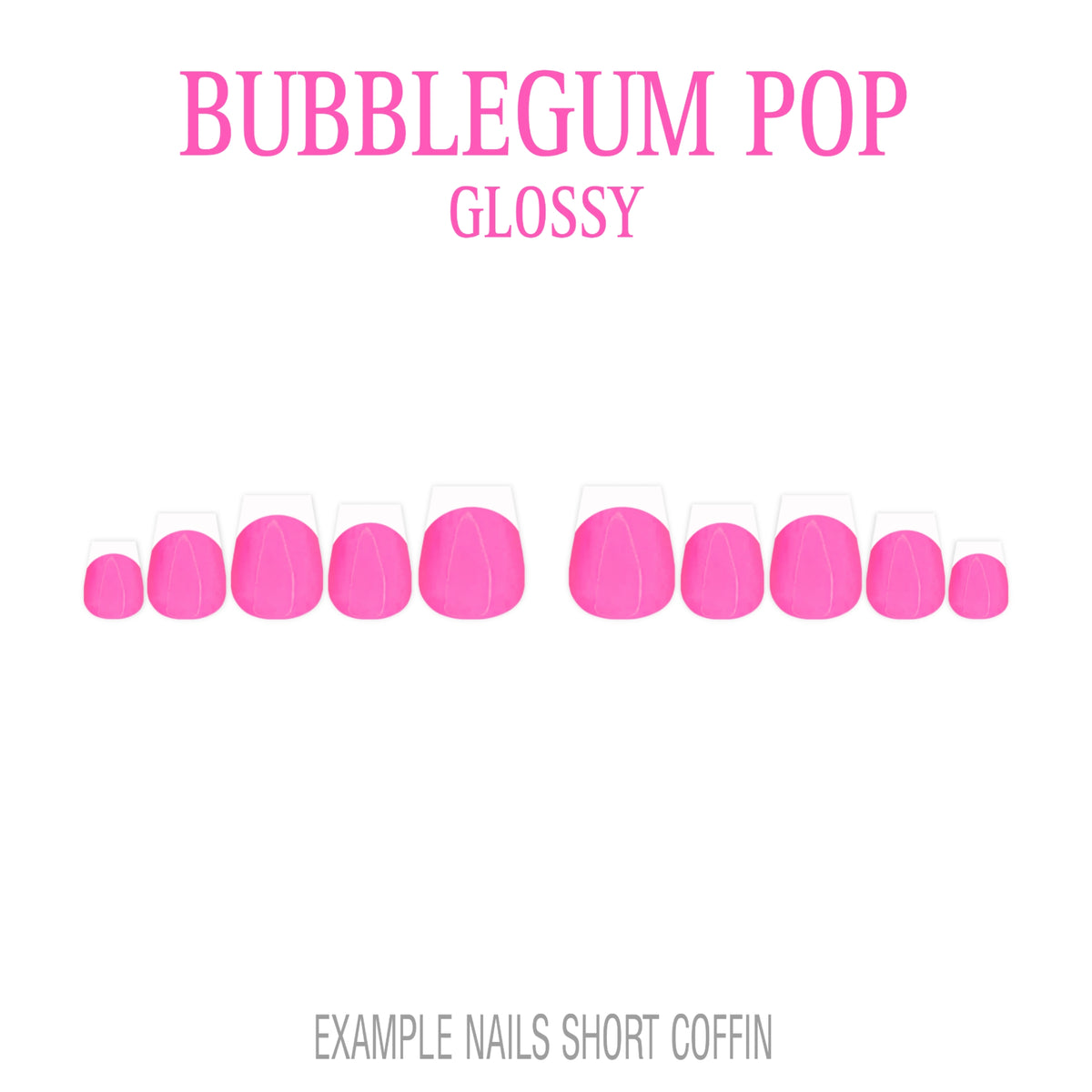 Bubblegum Pop pink French tip press-on nails