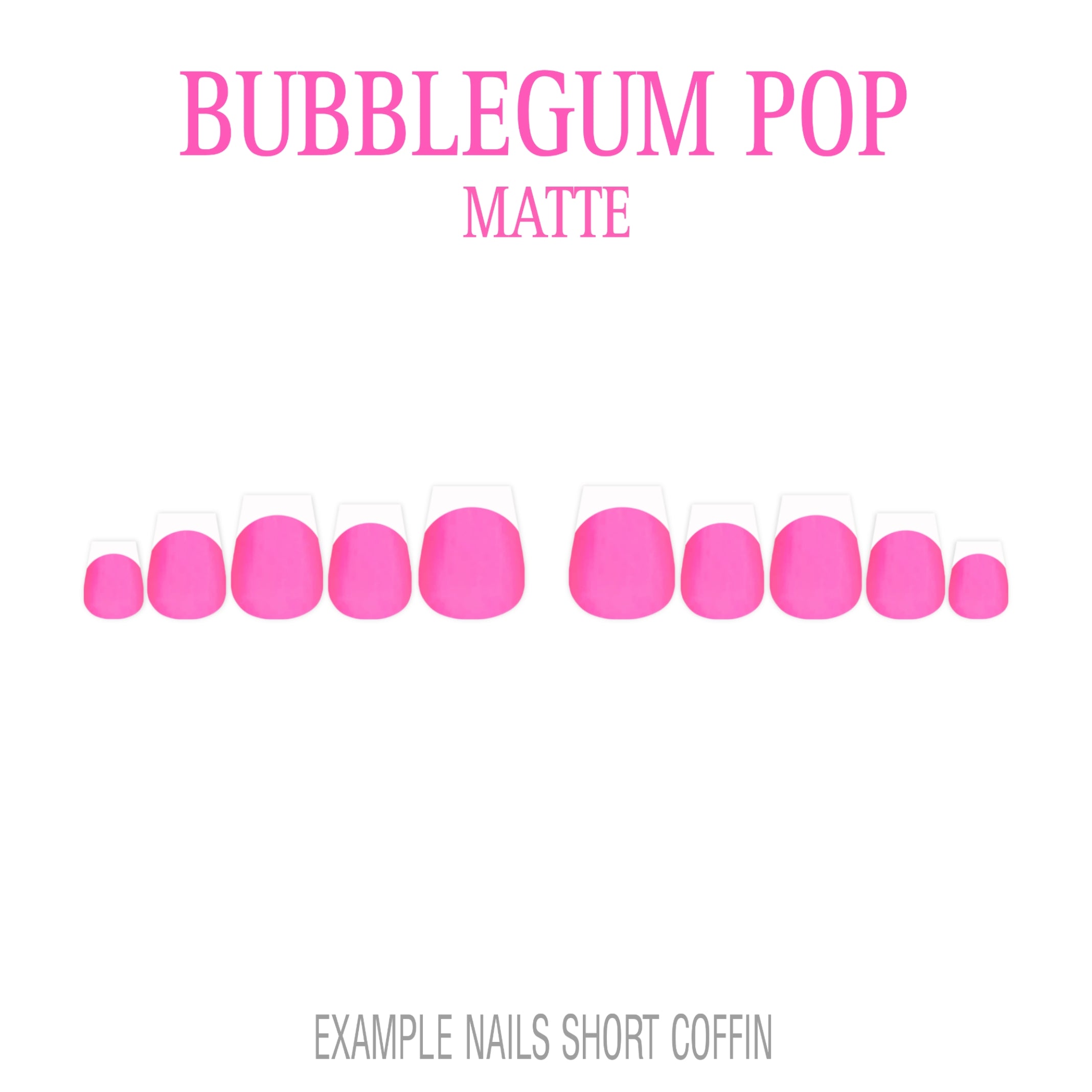 Bubblegum Pop pink French tip press-on nails