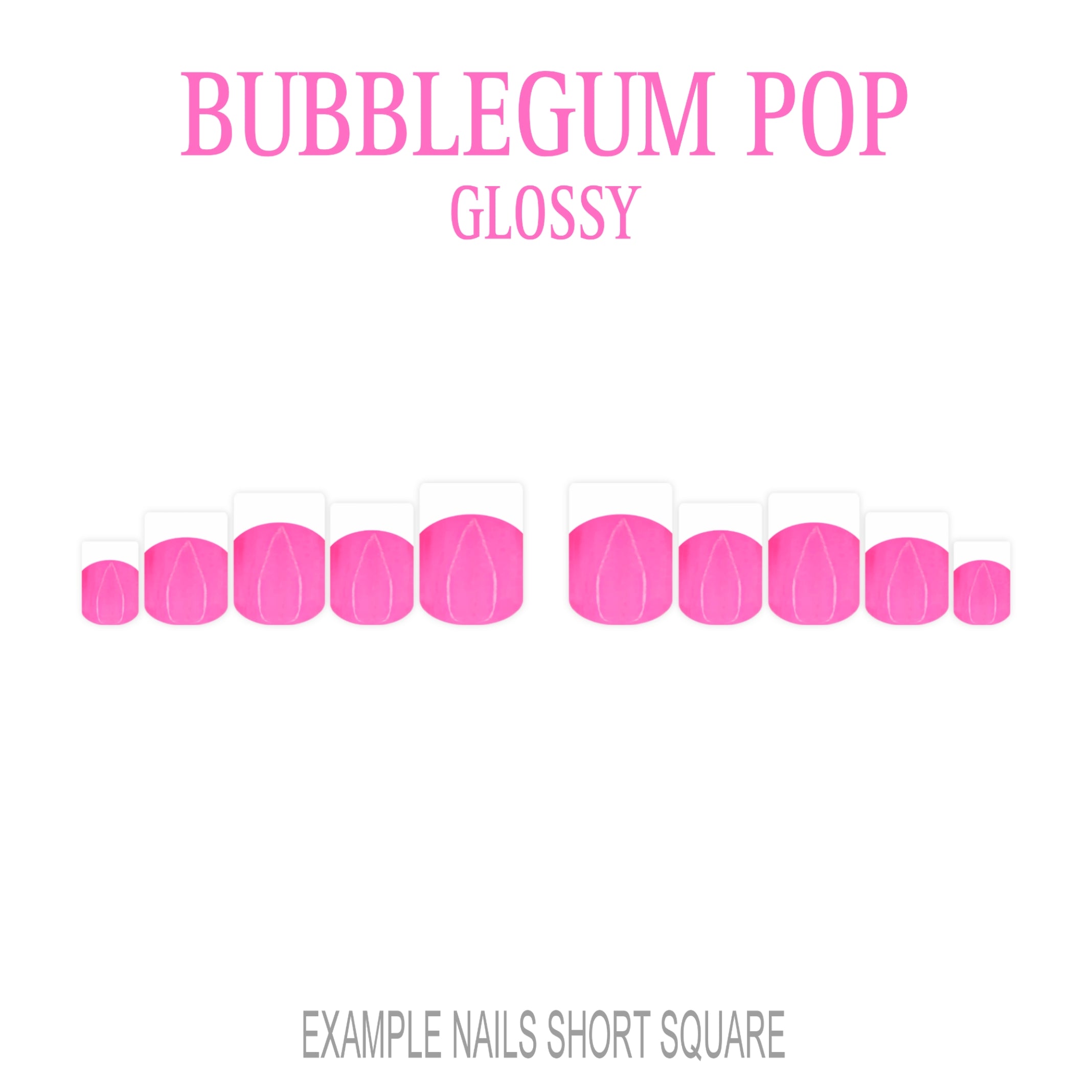 Bubblegum Pop pink French tip press-on nails