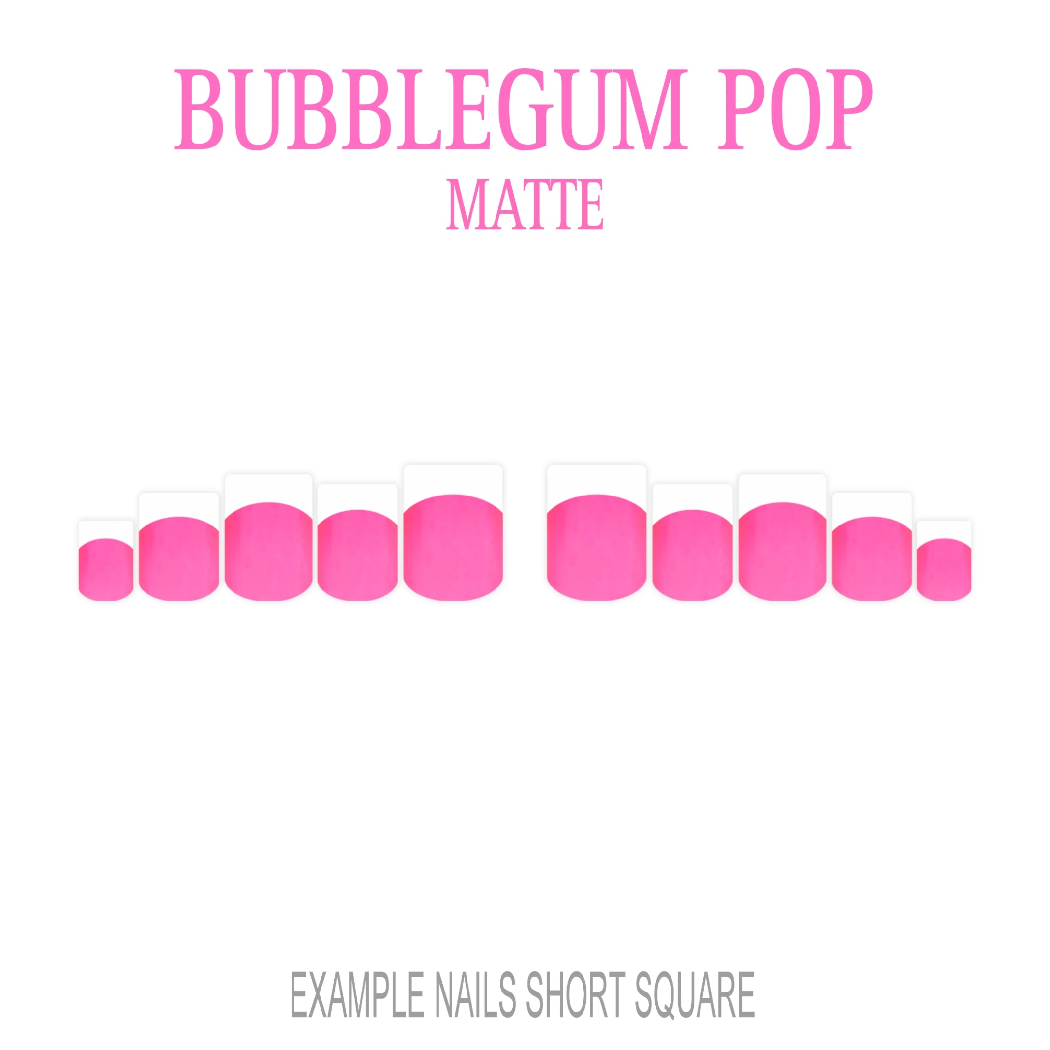 Bubblegum Pop pink French tip press-on nails