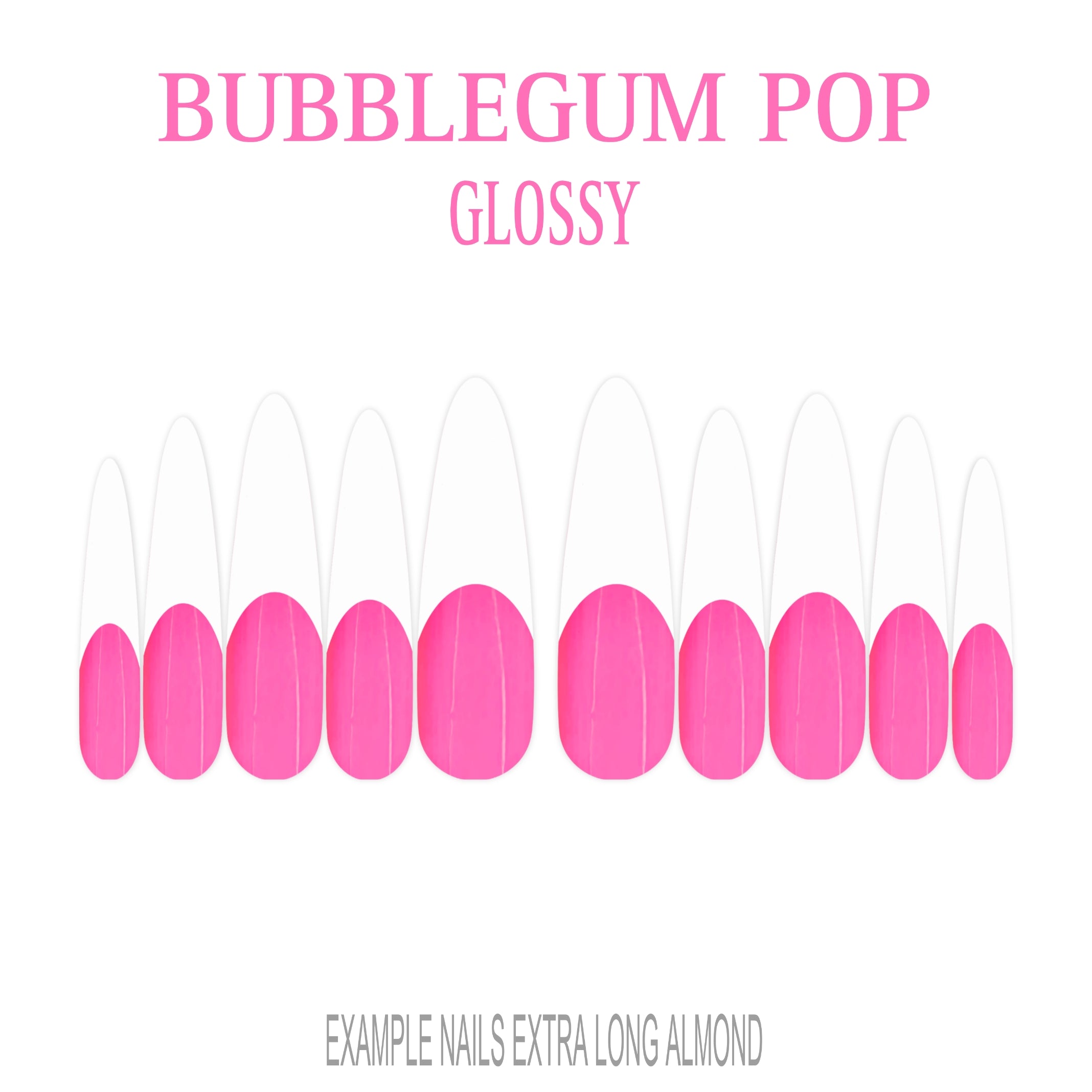 Bubblegum Pop pink French tip press-on nails