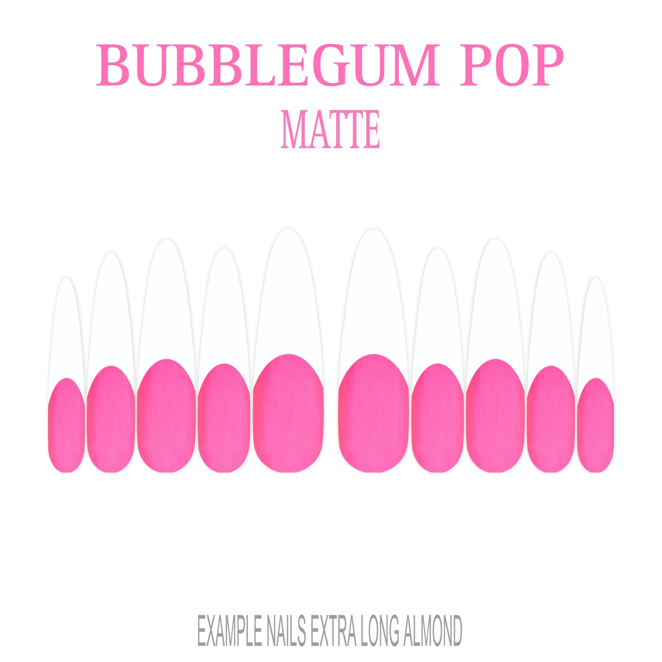 Bubblegum Pop pink French tip press-on nails
