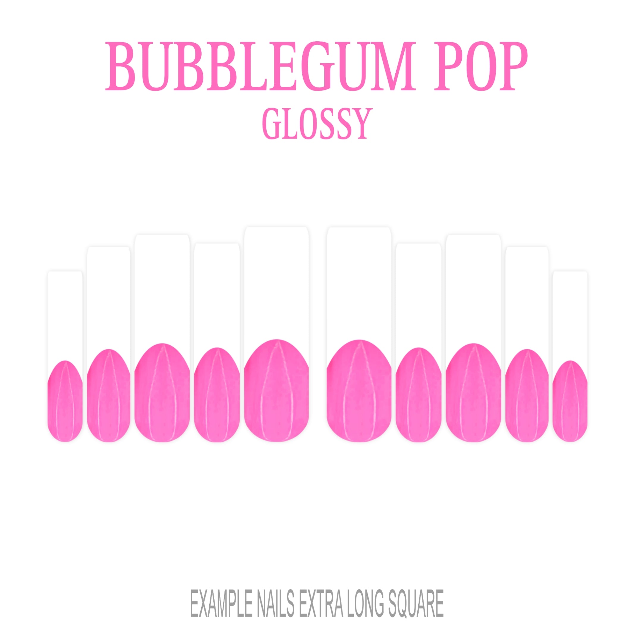 Bubblegum Pop pink French tip press-on nails