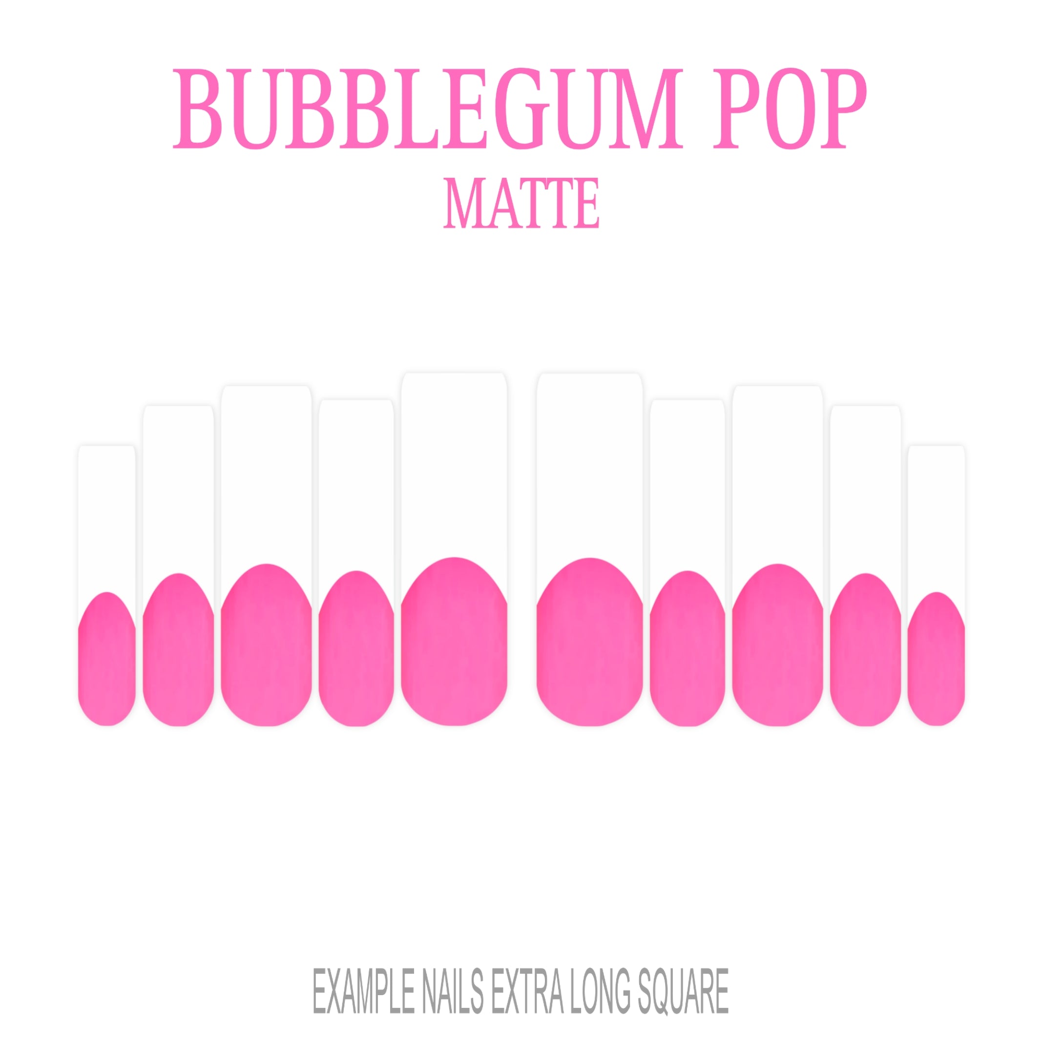 Bubblegum Pop pink French tip press-on nails