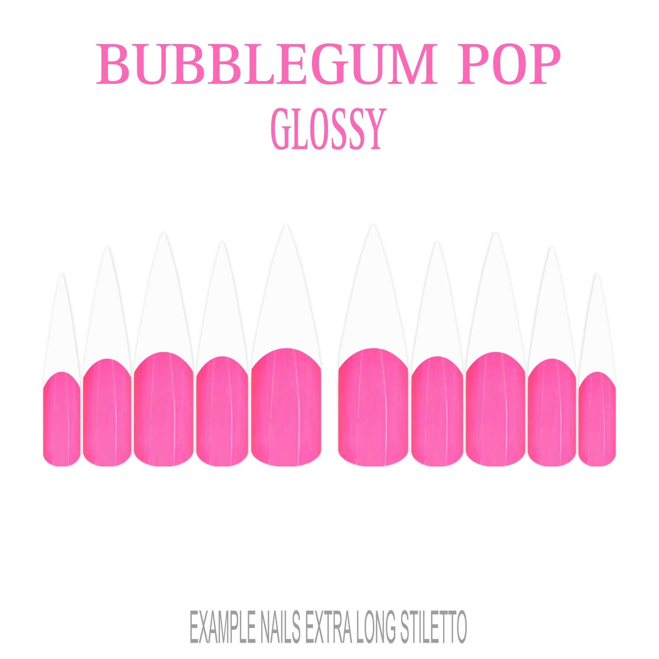 Bubblegum Pop pink French tip press-on nails