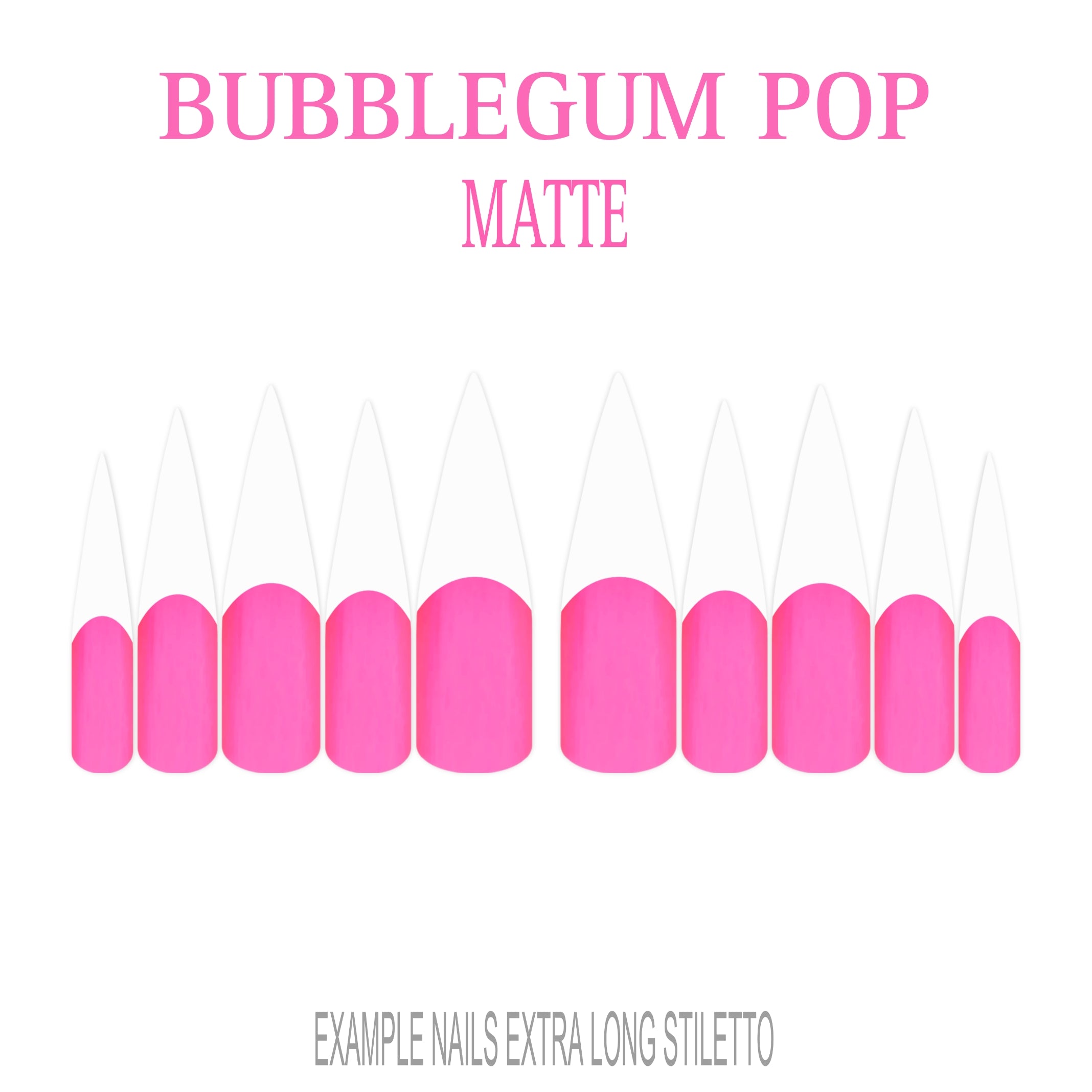 Bubblegum Pop pink French tip press-on nails