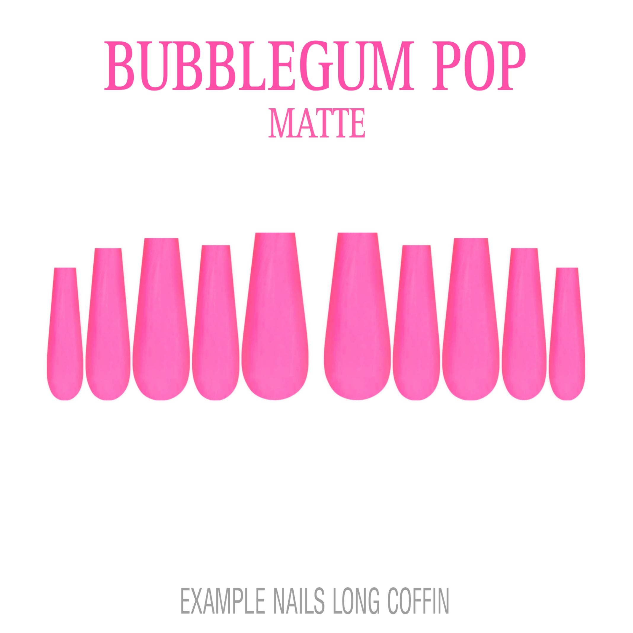 Bubblegum Pop bright pink press-on nails