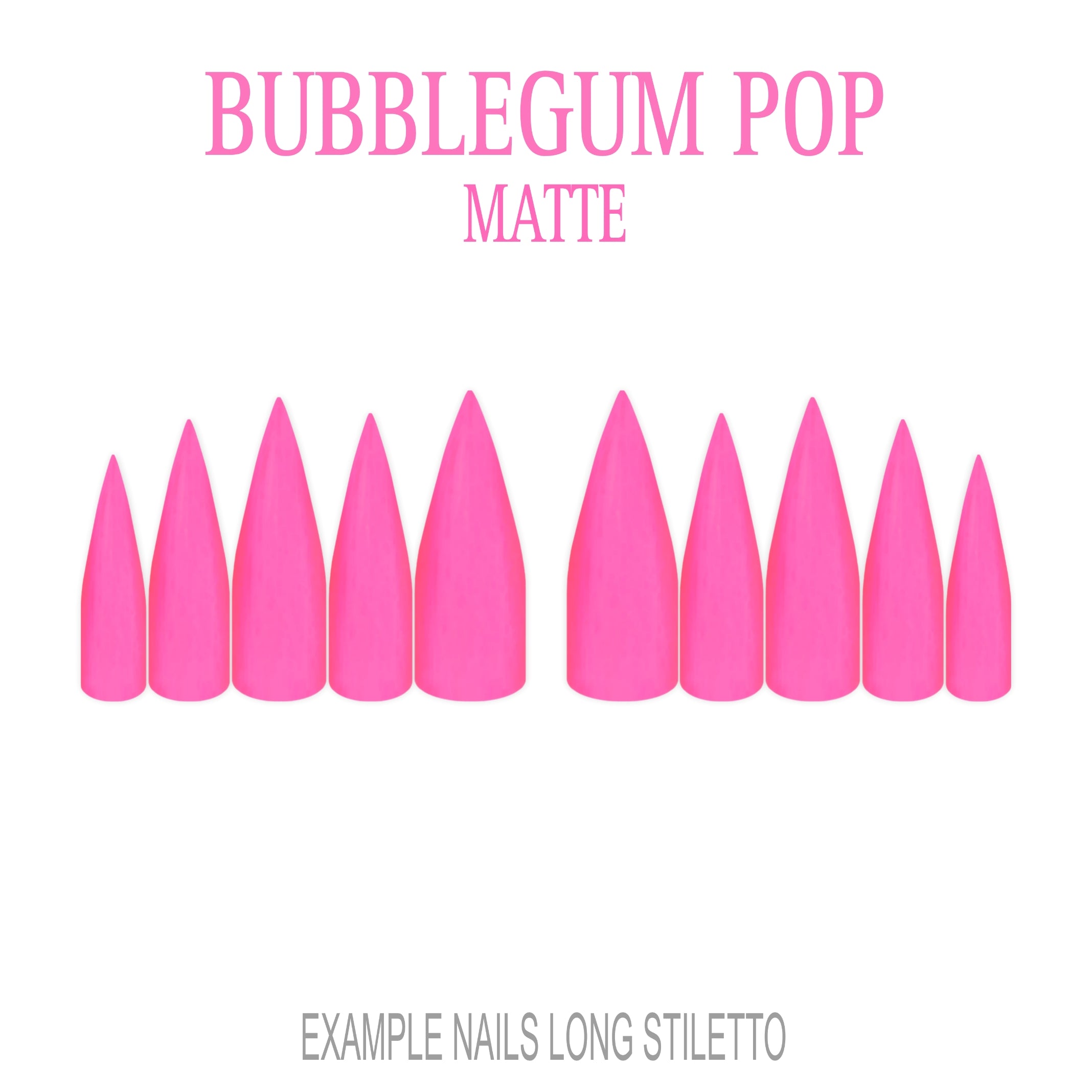 Bubblegum Pop bright pink press-on nails