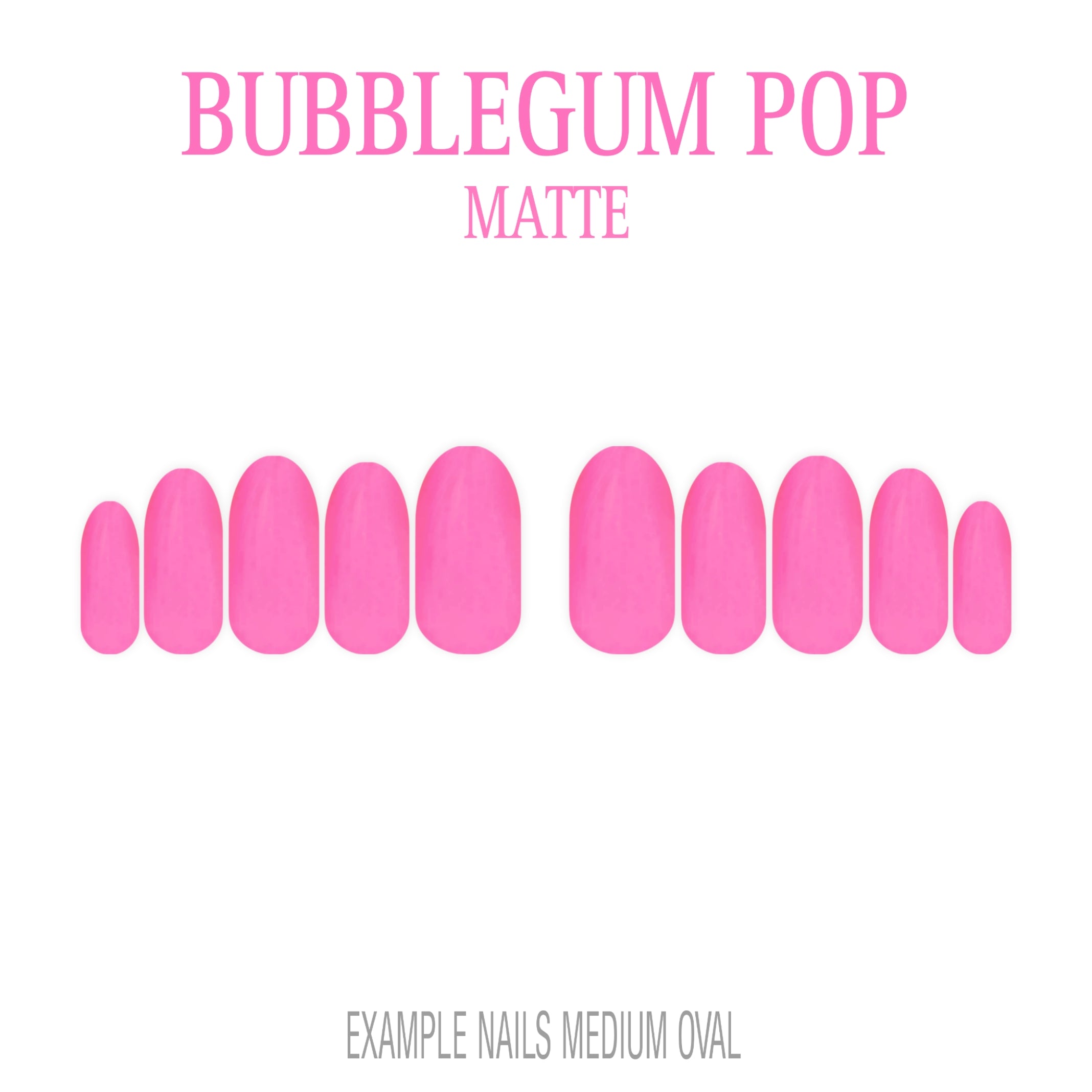 Bubblegum Pop bright pink press-on nails