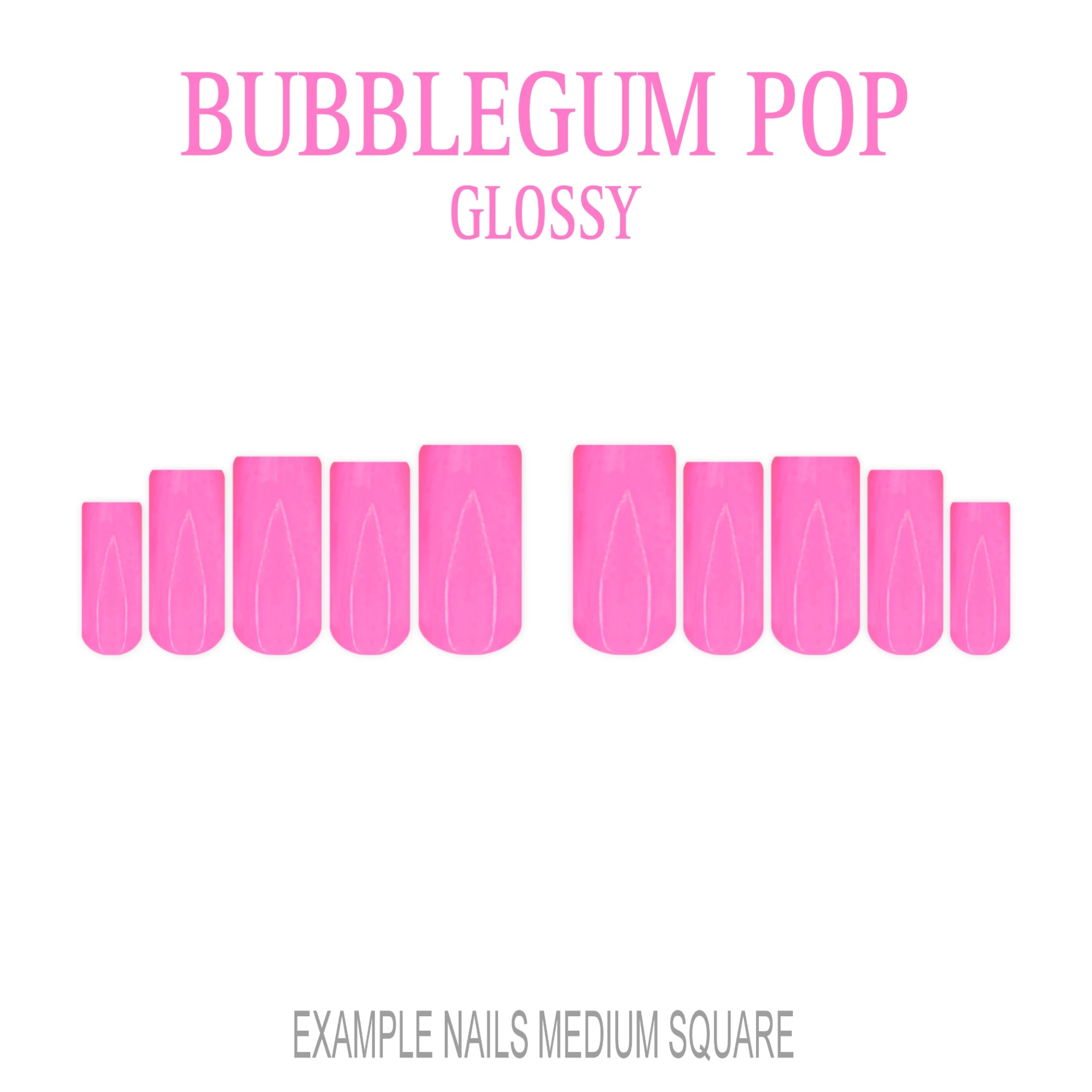 Bubblegum Pop bright pink press-on nails