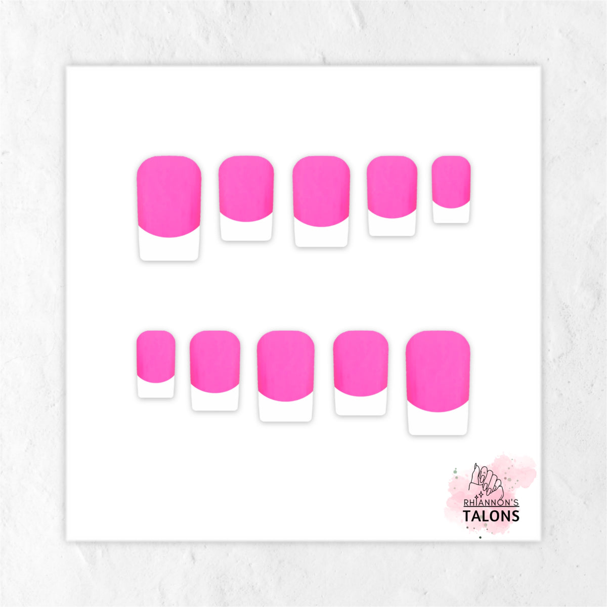 Bubblegum Pop bright pink short square press-on nails with matte finish