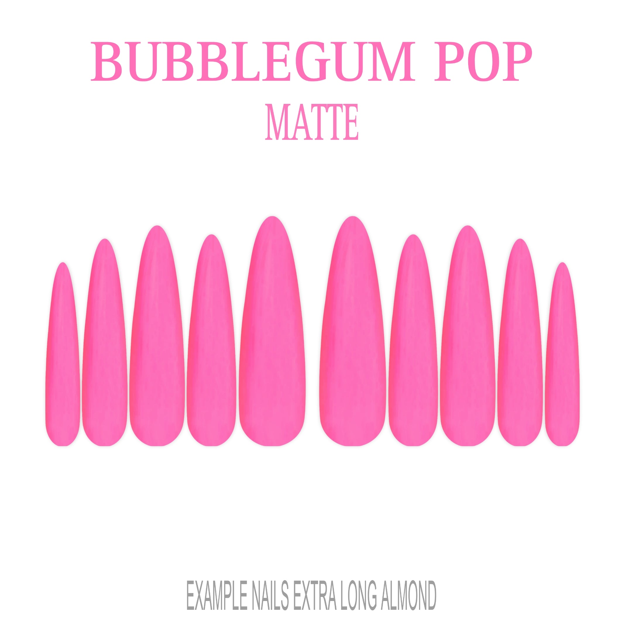 Bubblegum Pop bright pink press-on nails