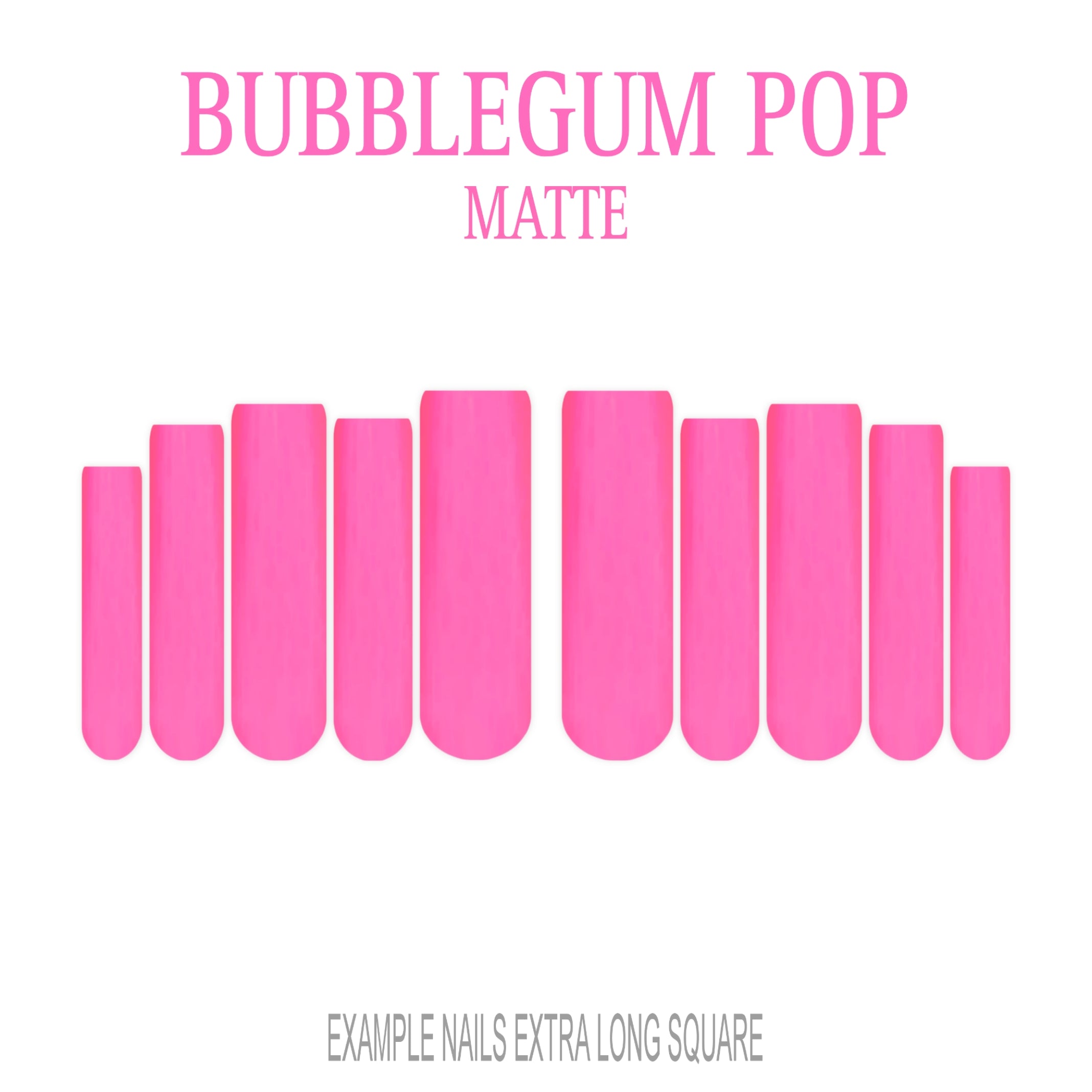 Bubblegum Pop bright pink press-on nails