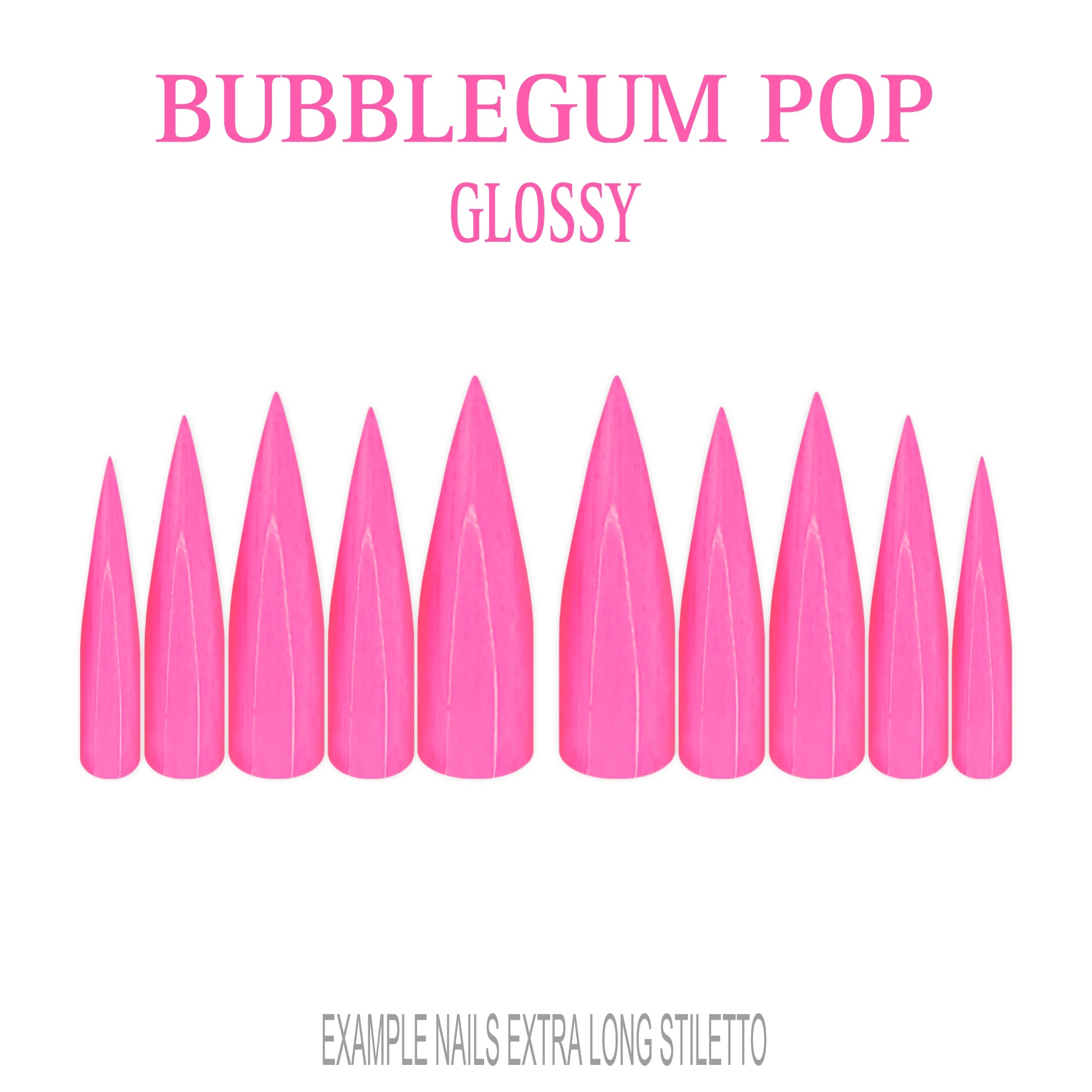 Bubblegum Pop bright pink press-on nails