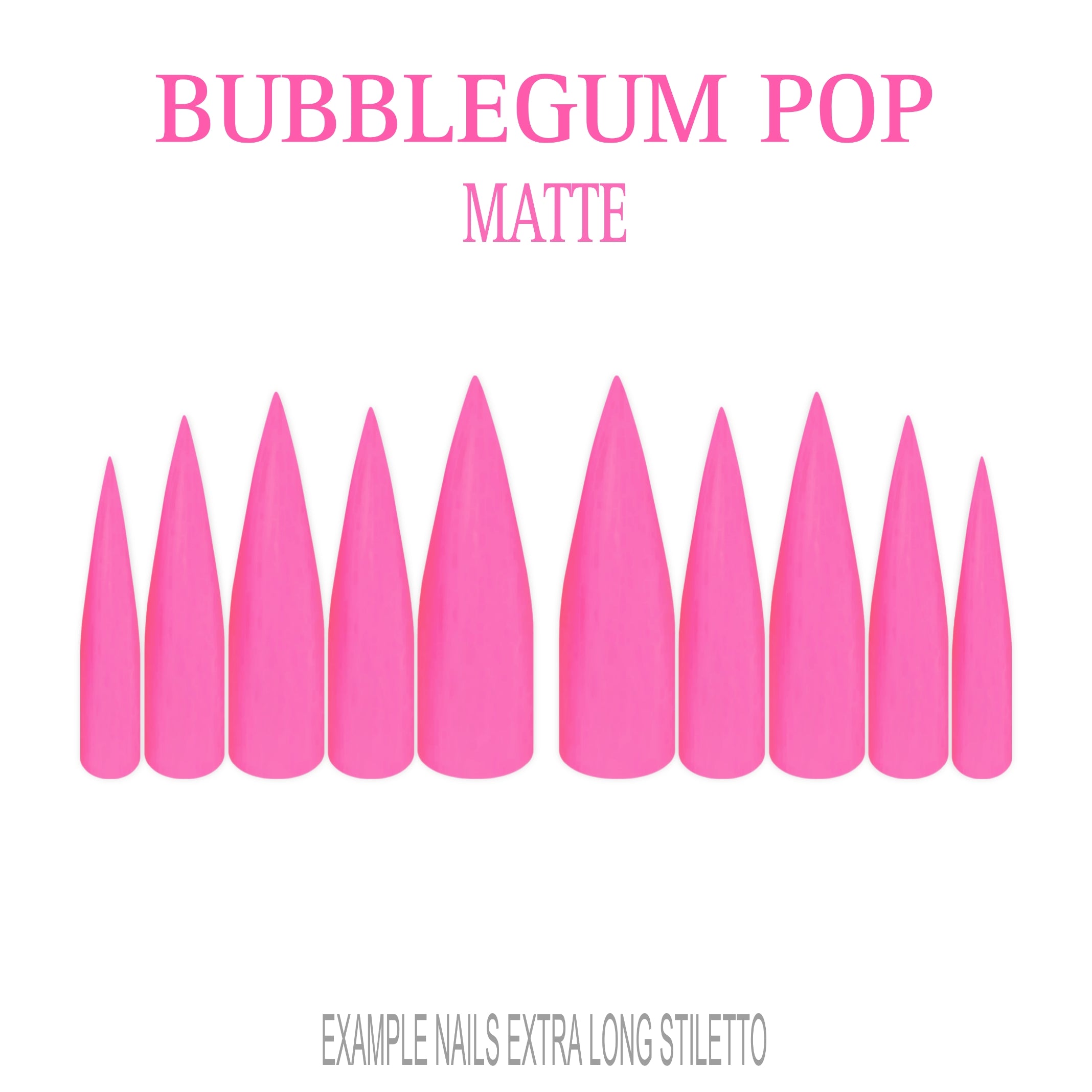 Bubblegum Pop bright pink press-on nails