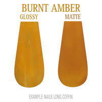 Burnt Amber orange brown press-on nails