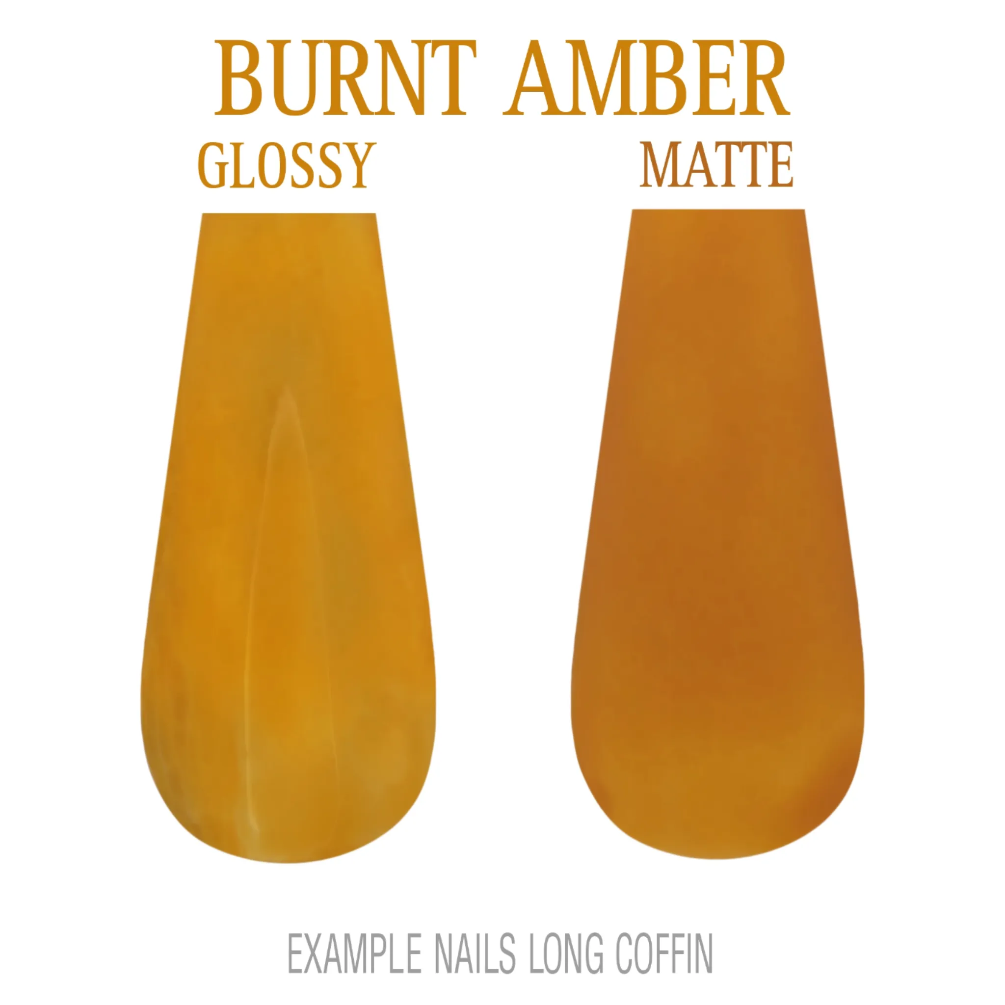 Burnt Amber orange brown press-on nails
