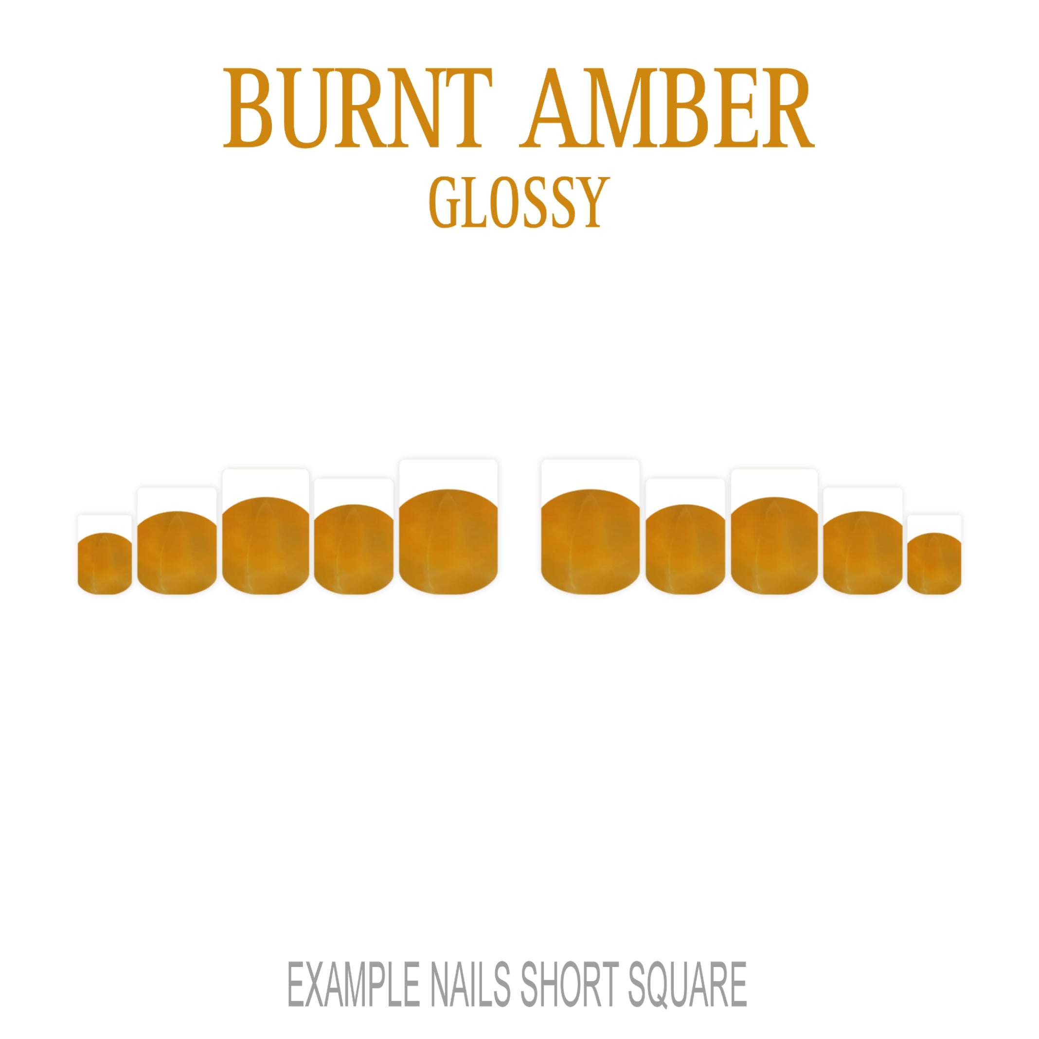 Burnt Amber orange brown French tip nails