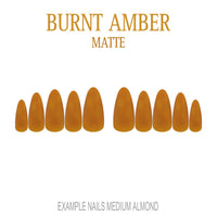 Burnt Amber orange brown press-on nails