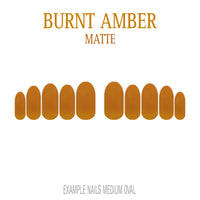 Burnt Amber orange brown press-on nails