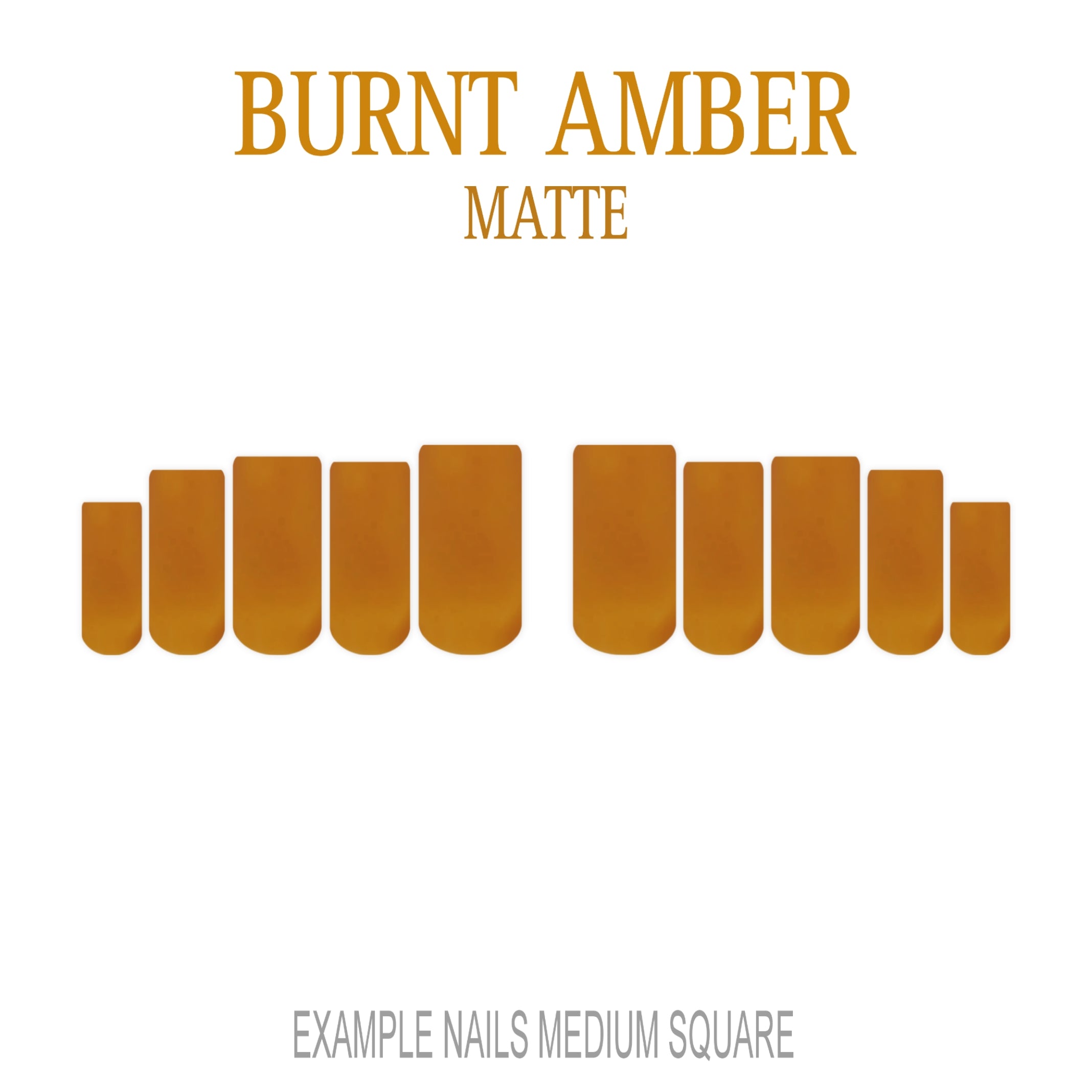 Burnt Amber orange brown press-on nails