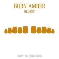Burnt Amber orange brown press-on nails