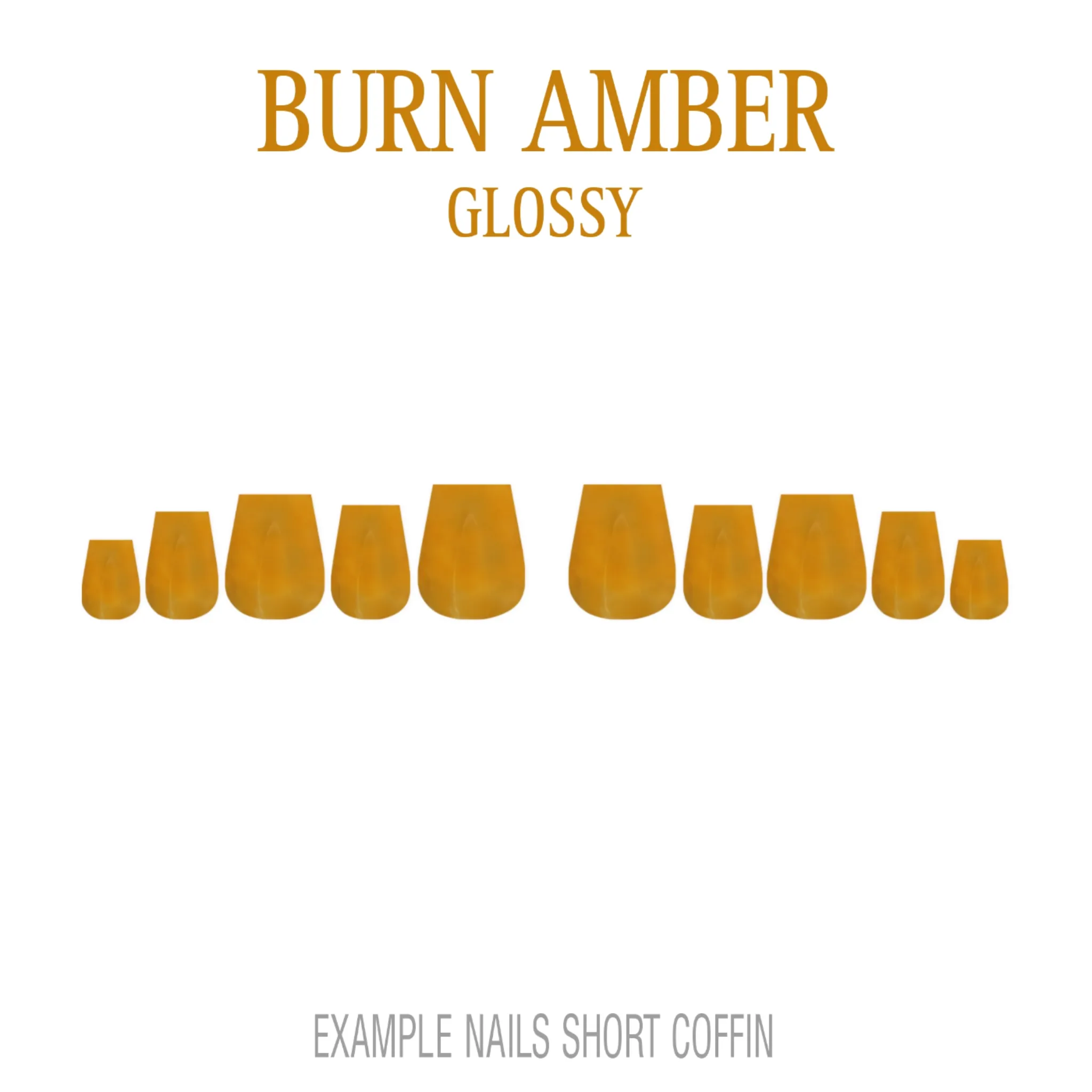 Burnt Amber orange brown press-on nails