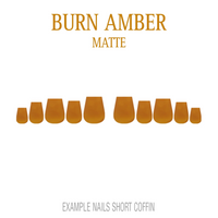 Burnt Amber orange brown press-on nails